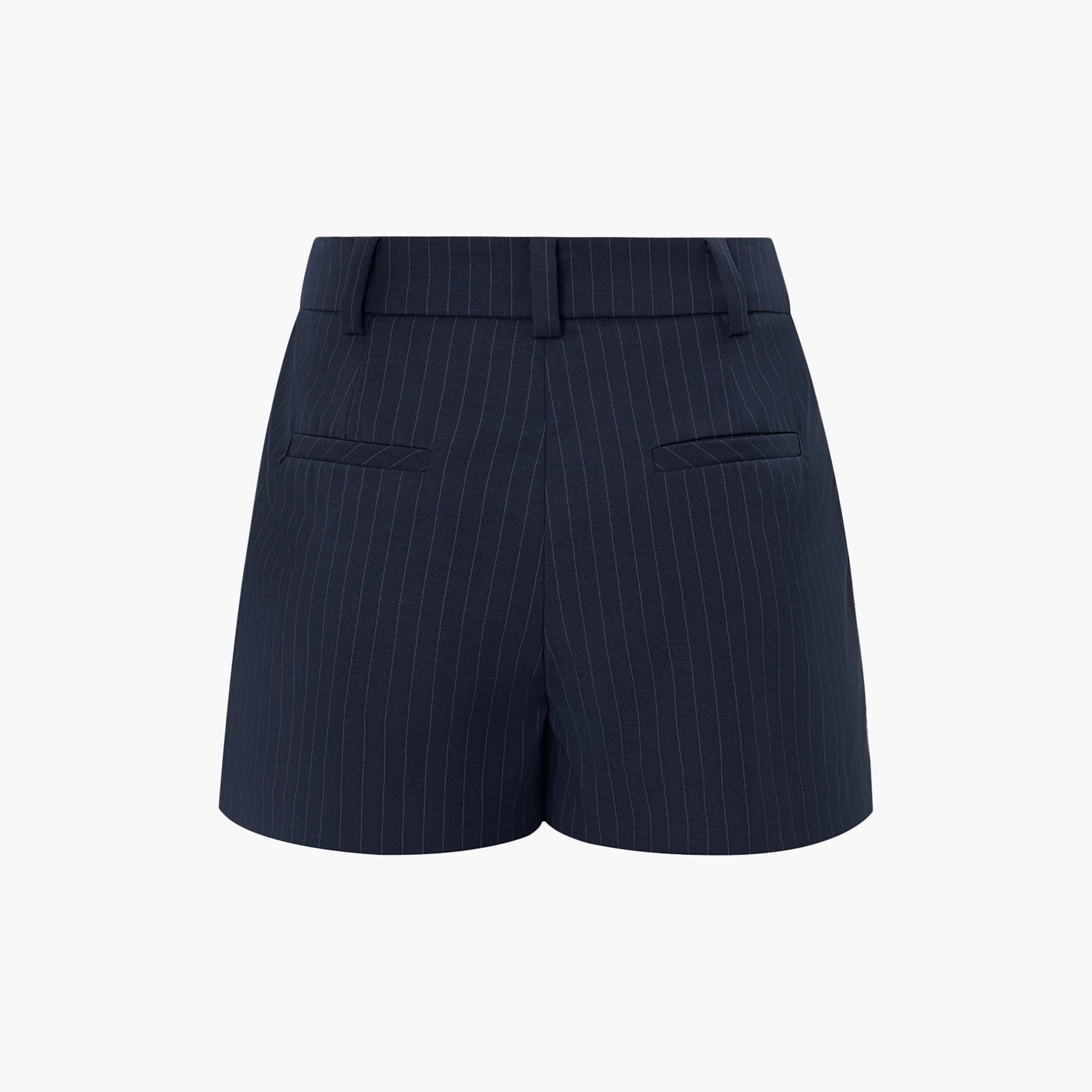 Lichi Navy Striped Women's Shorts-women-clothing-bottoms-shorts-image-6