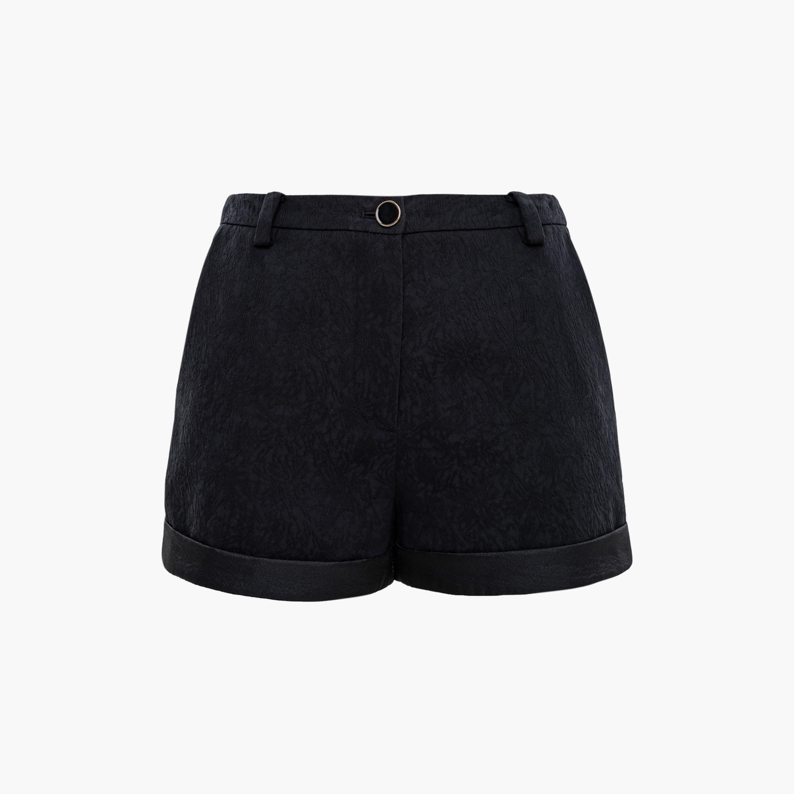 شورت أسود للنساء من ليتشي-women-clothing-bottoms-shorts-image-4