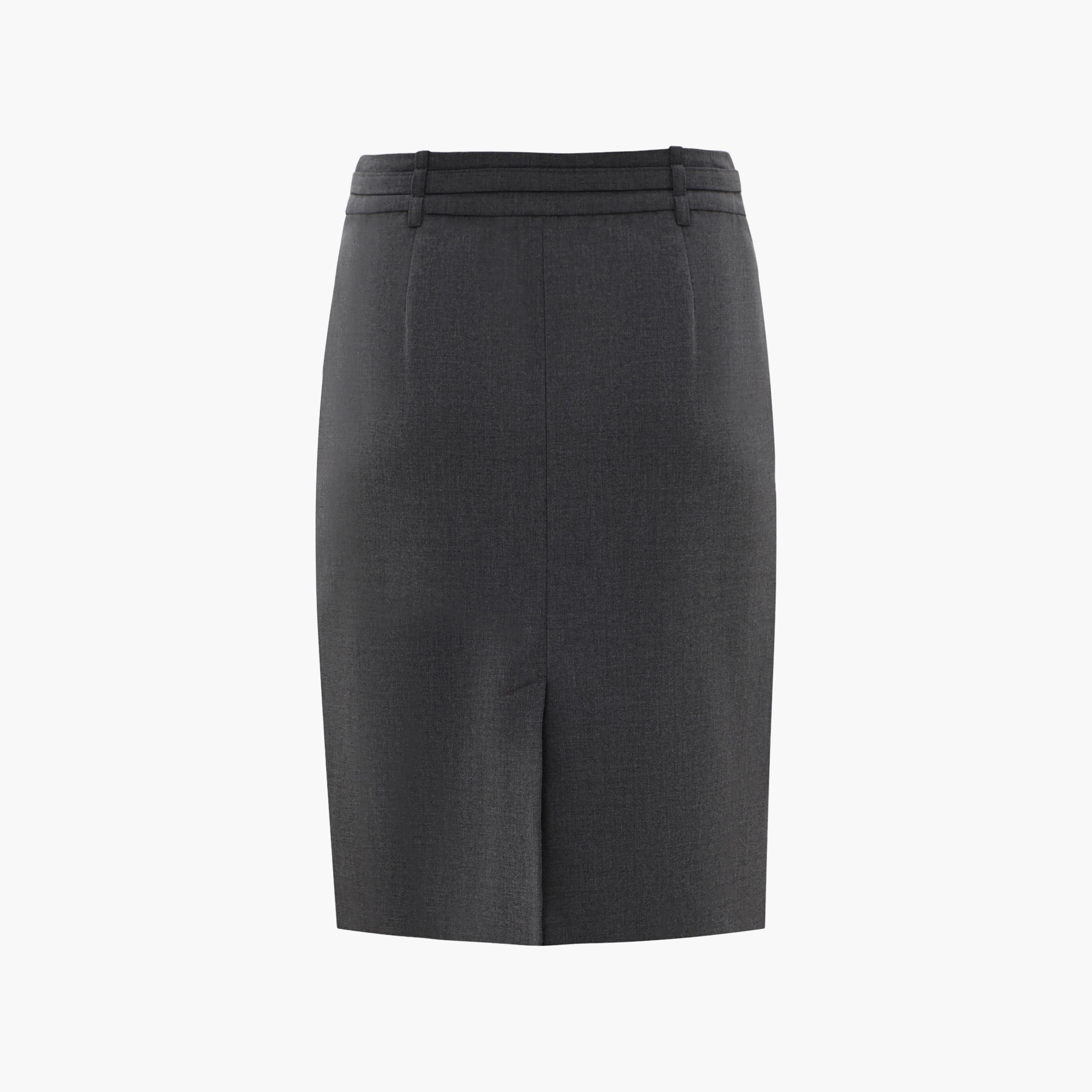 Lichi Grey Pencil Women's Knee Length Skirt-women-clothing-bottoms-skirts-image-6