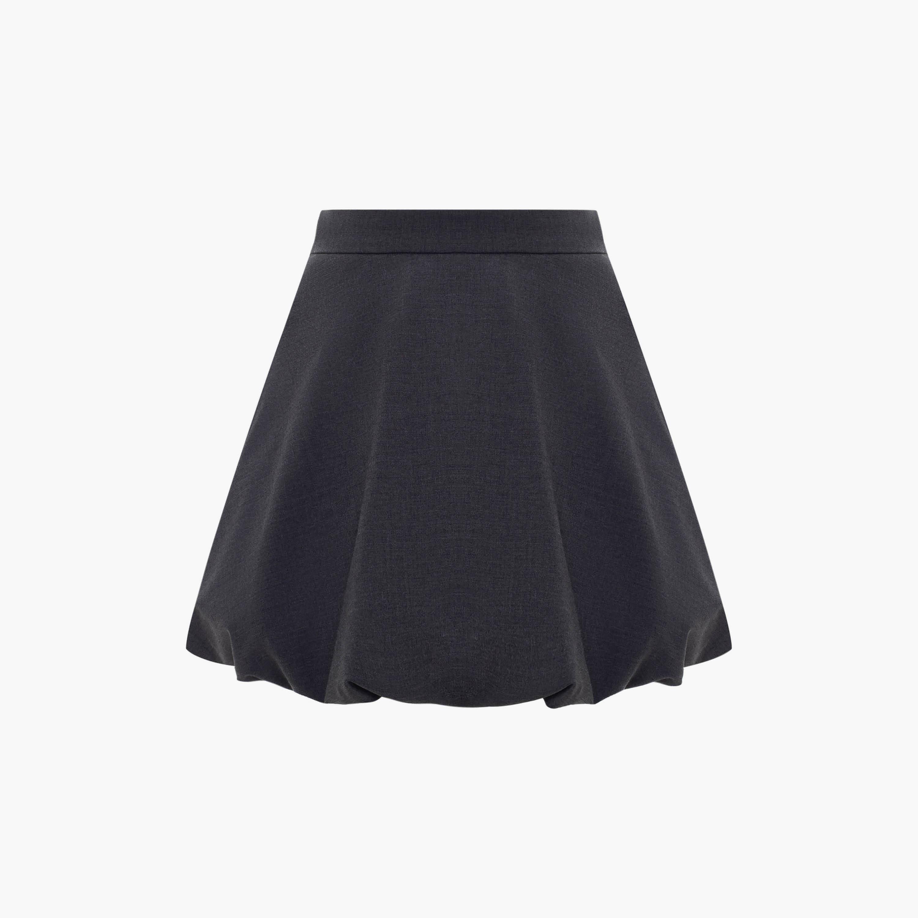 تنورة قصيرة (ميني) منفوخة (بالون) تشاركول للنساء من ليتشي-women-clothing-bottoms-skirts-image-4