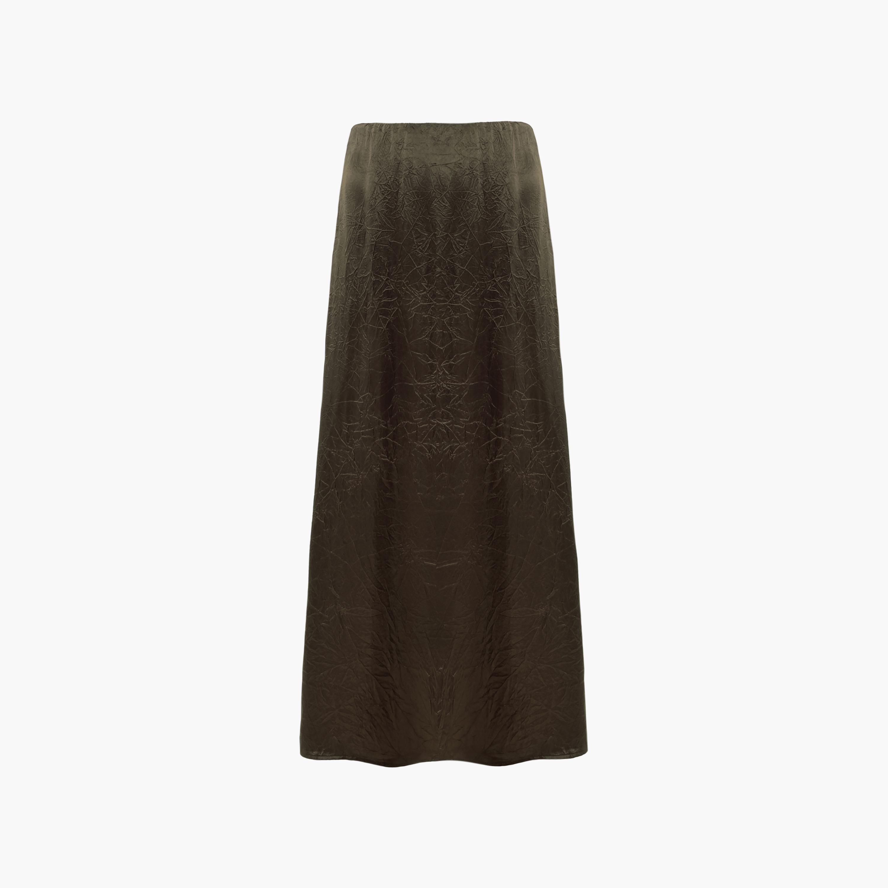 تنورة ماكسي بقصة ايه لاين من الأسيتات بتأثير مجعد للنساء من ليتشي-women-clothing-bottoms-skirts-image-5