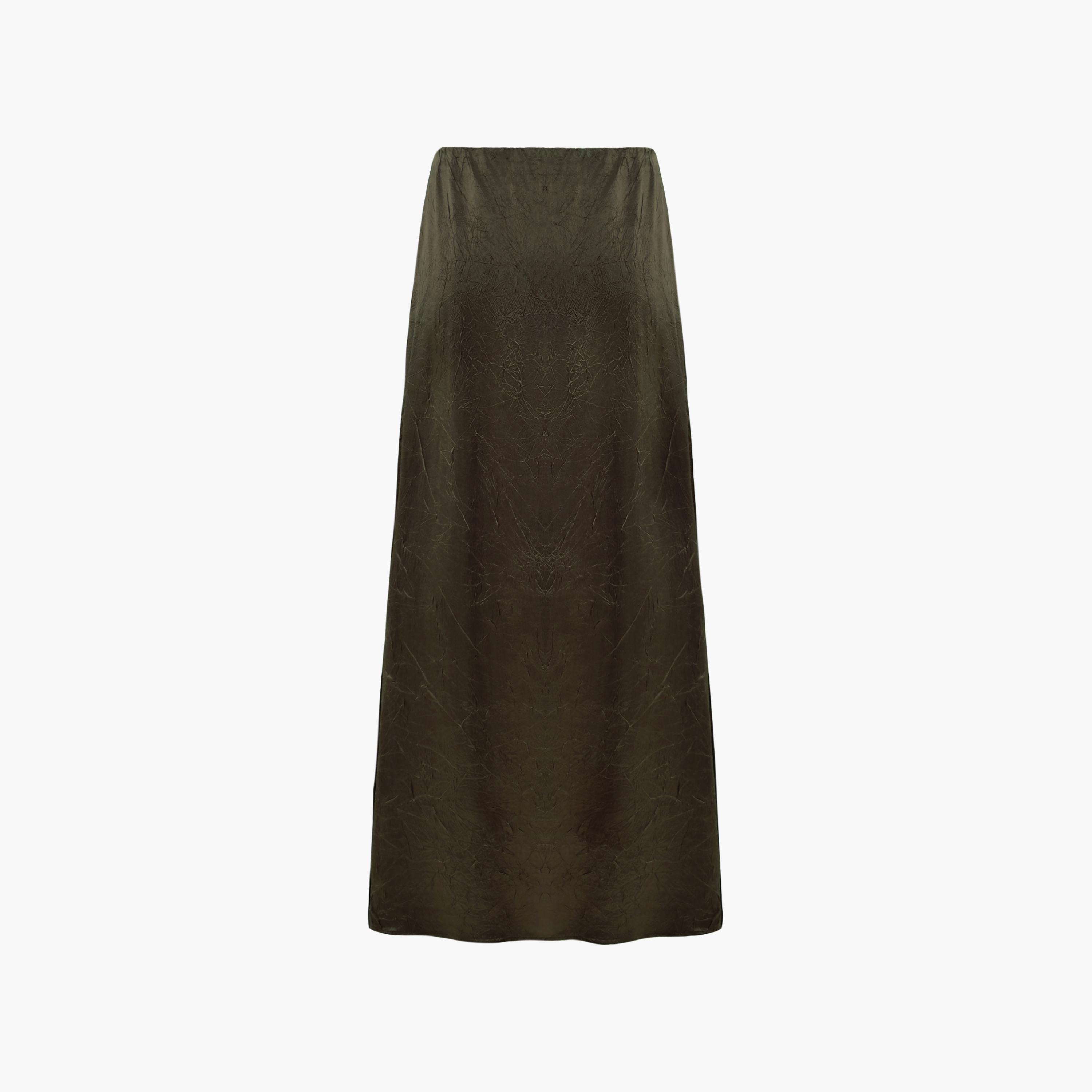 تنورة ماكسي بقصة ايه لاين من الأسيتات بتأثير مجعد للنساء من ليتشي-women-clothing-bottoms-skirts-image-6