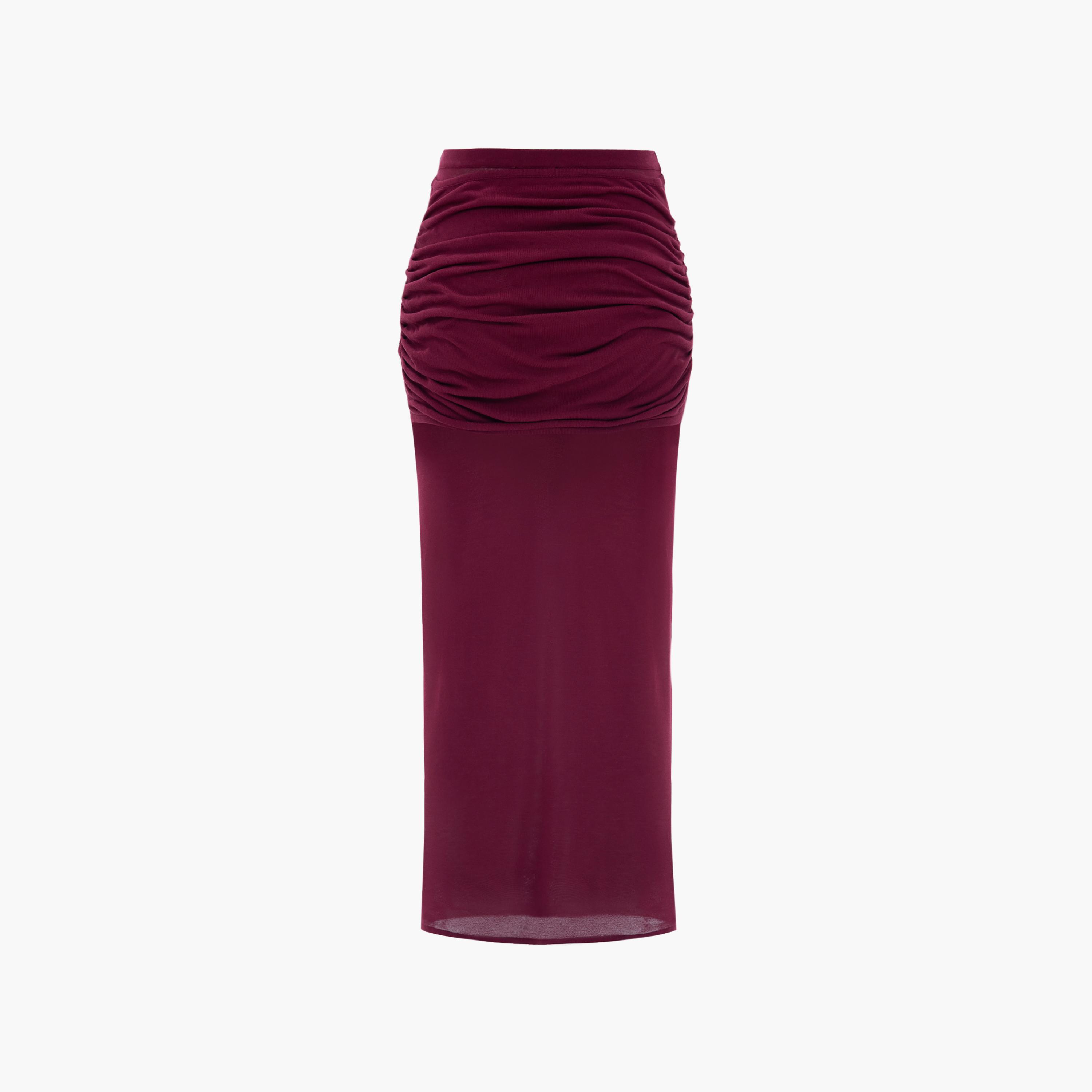 Lichi Jersey Ruched Slit Women's Maxi Skirt-women-clothing-skirts-image-6