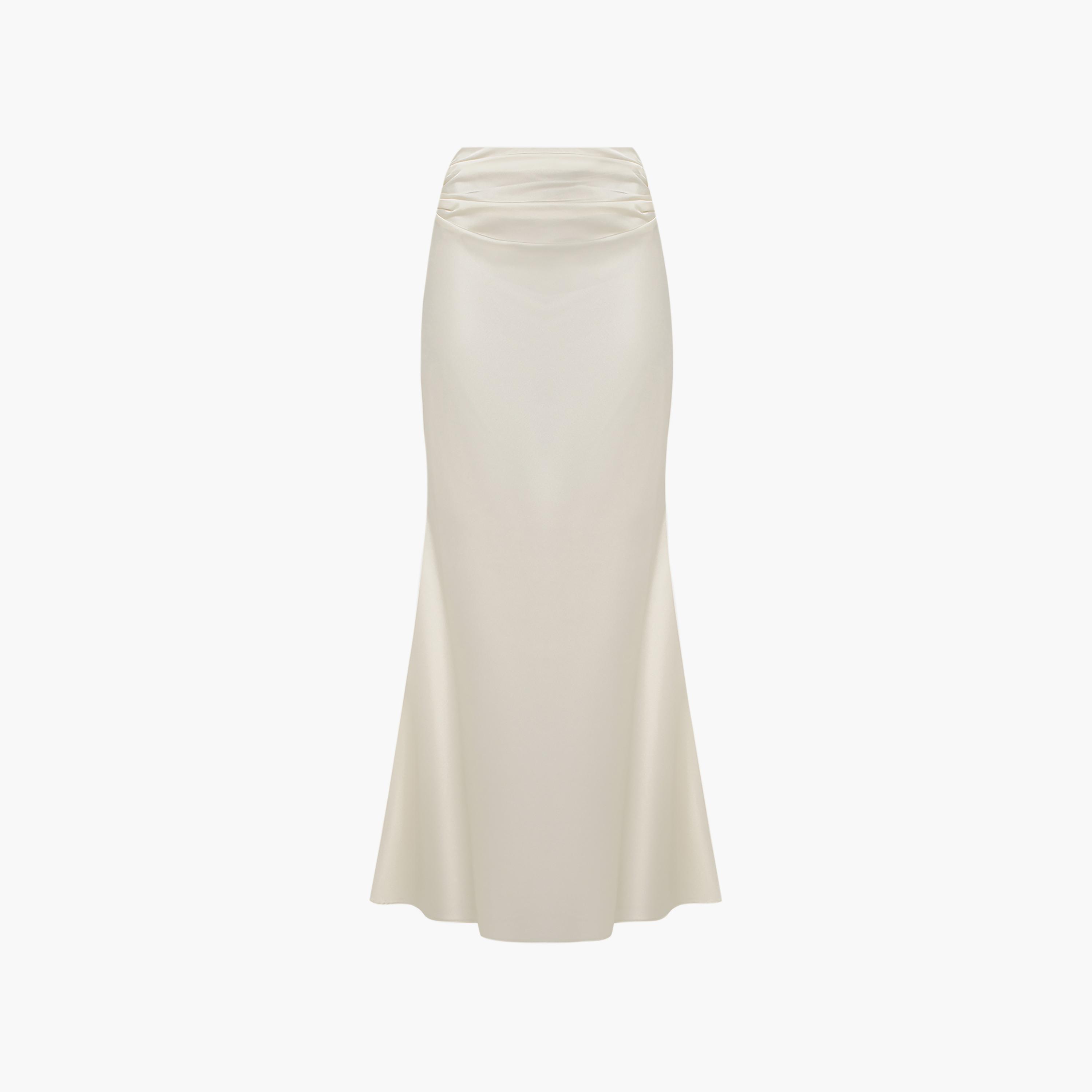 تنورة سهرة ماكسي ستان بقصة ايه لاين كريمي للنساء من ليتشي-women-clothing-bottoms-skirts-image-6