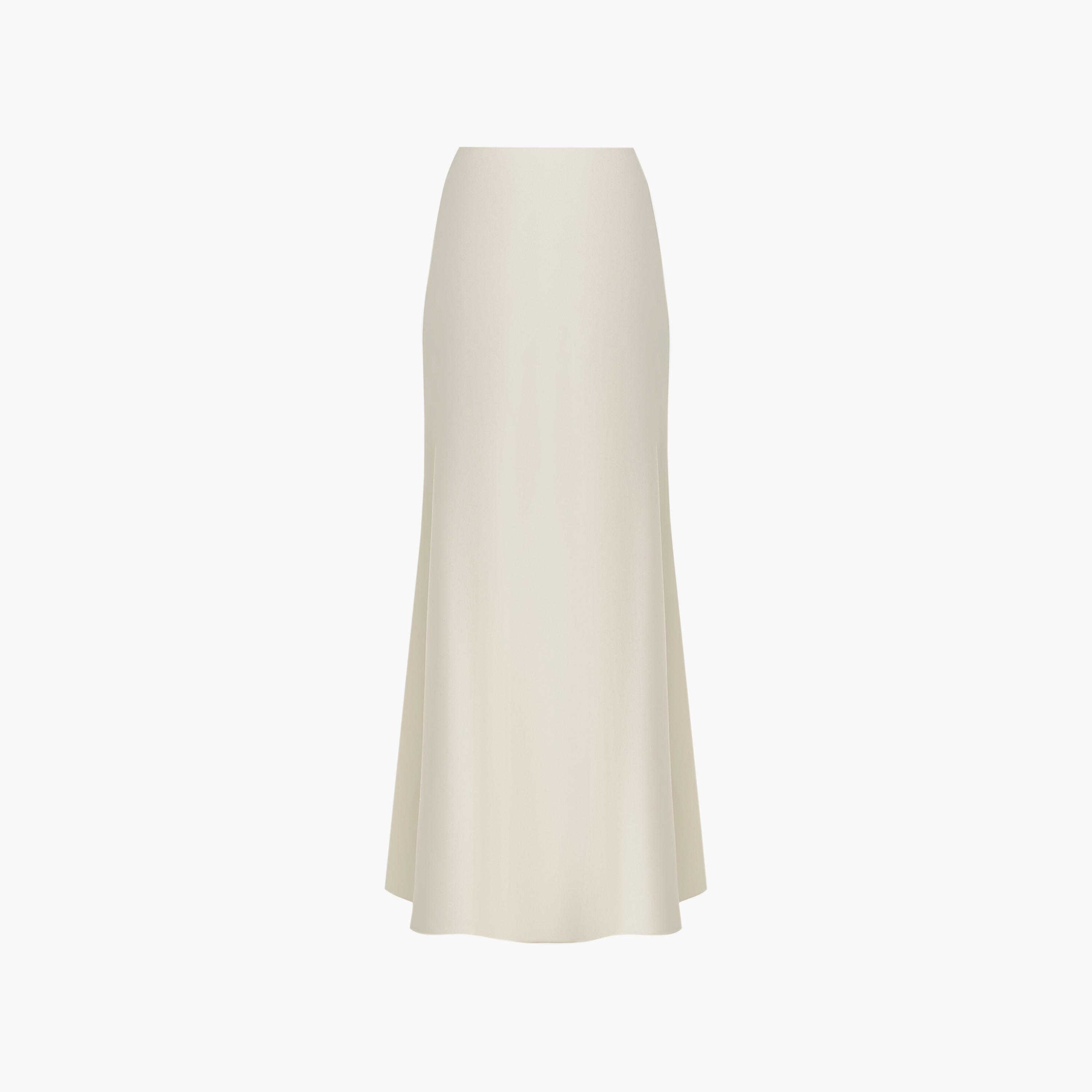 تنورة سهرة ماكسي ستان بقصة ايه لاين كريمي للنساء من ليتشي-women-clothing-bottoms-skirts-image-7