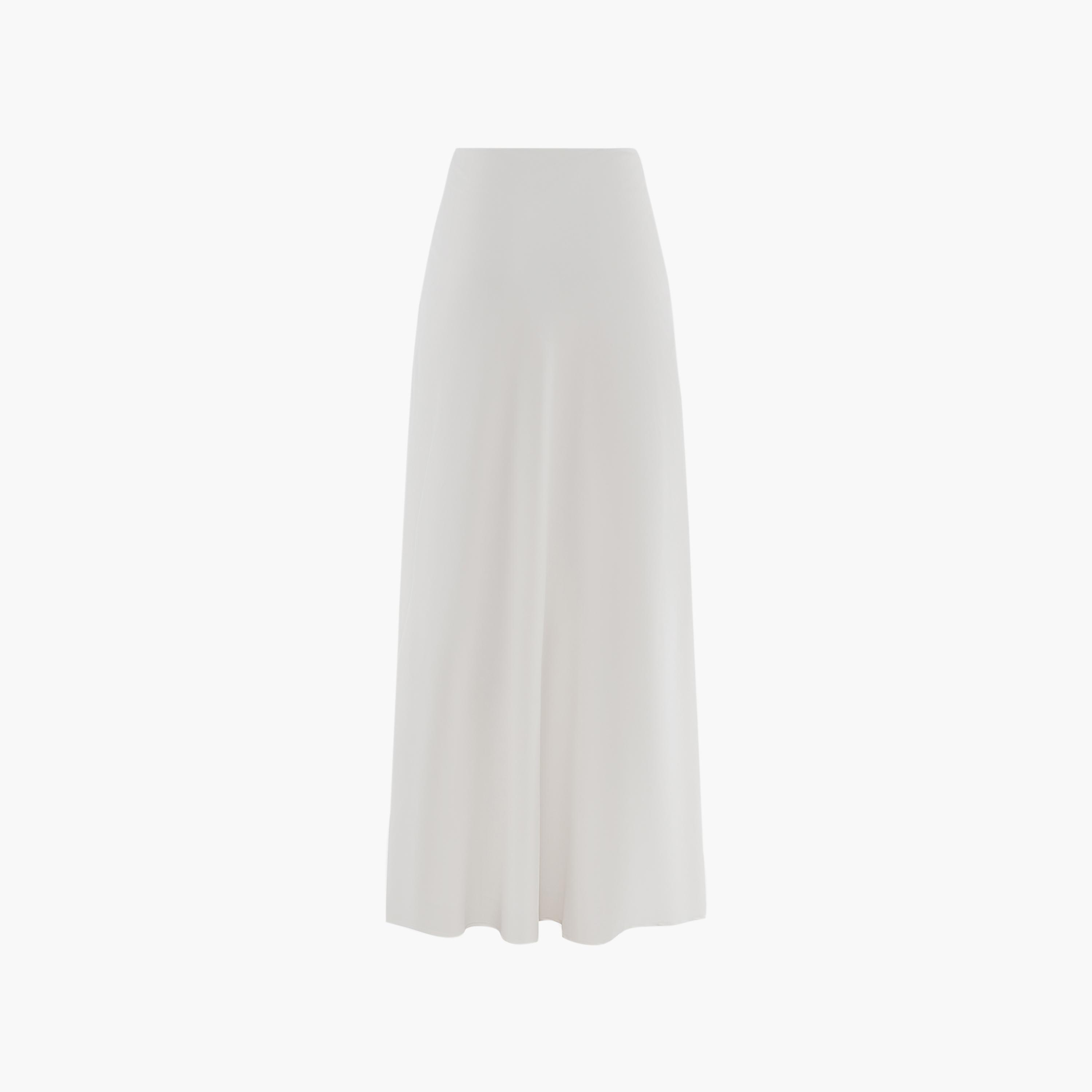 تنورة ماكسي بقصة ايه لاين أبيض للنساء من ليتشي-women-clothing-bottoms-skirts-image-6