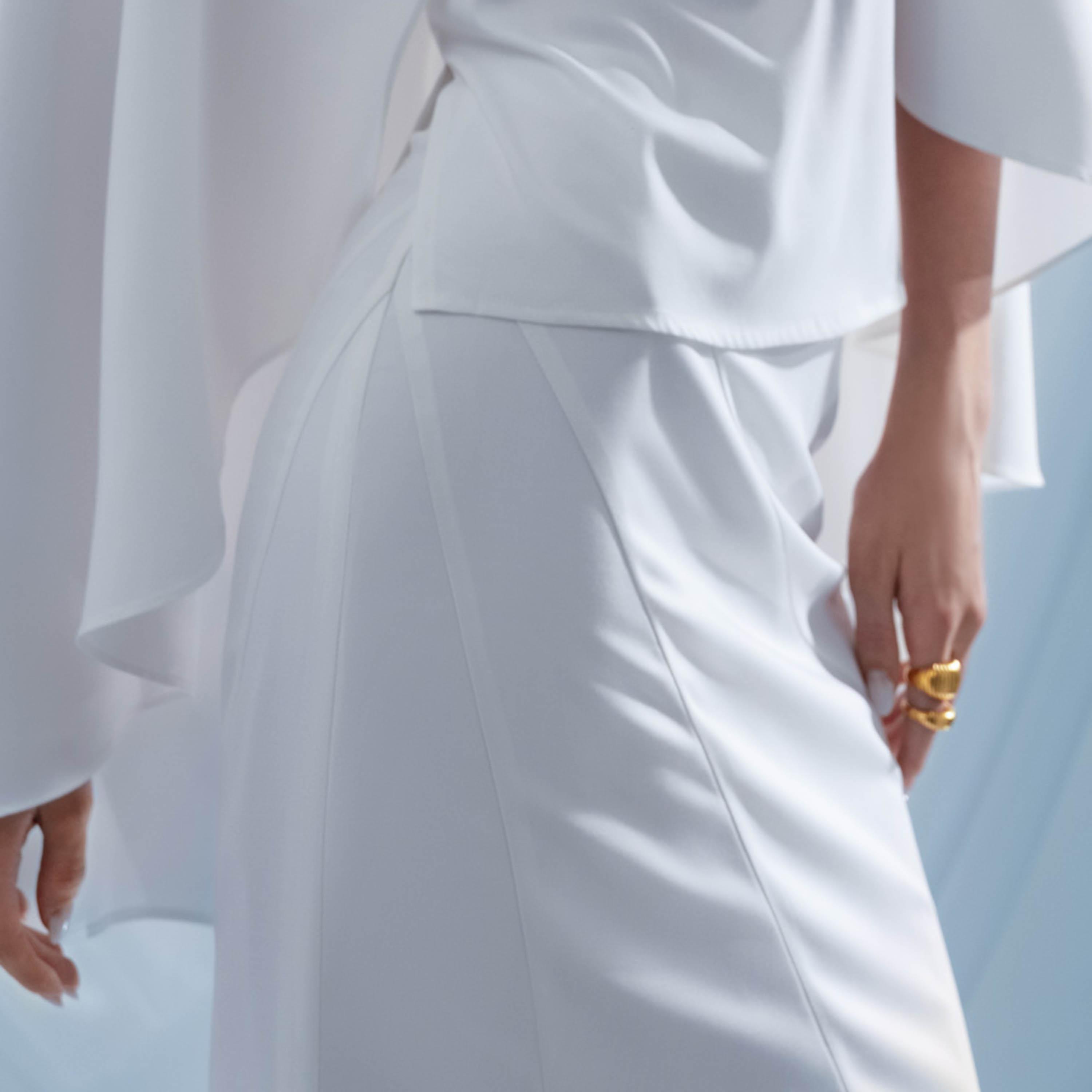 تنورة سهرة ماكسي واسعة أبيض للنساء من ليتشي-women-clothing-bottoms-skirts-image-4