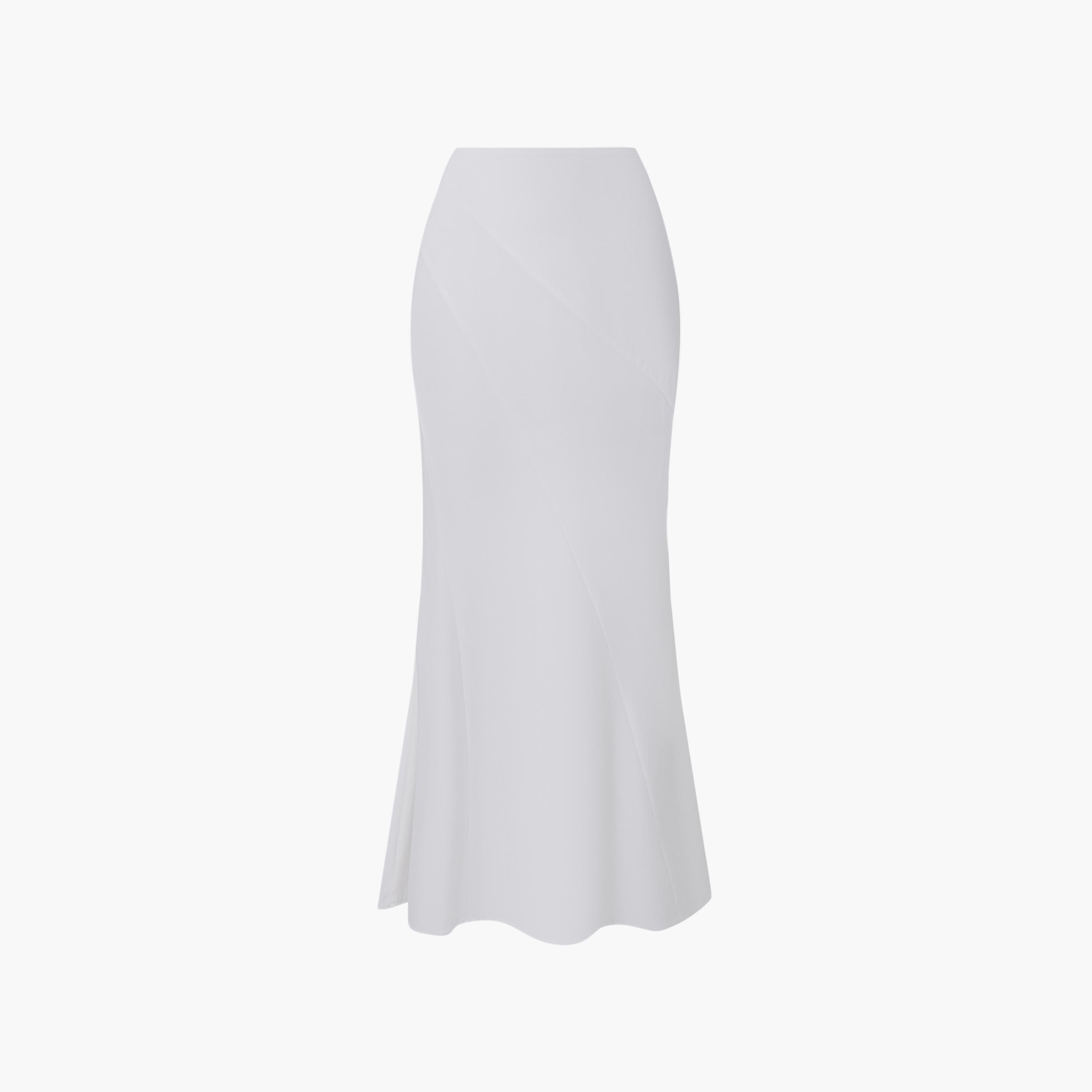 تنورة سهرة ماكسي واسعة أبيض للنساء من ليتشي-women-clothing-bottoms-skirts-image-6