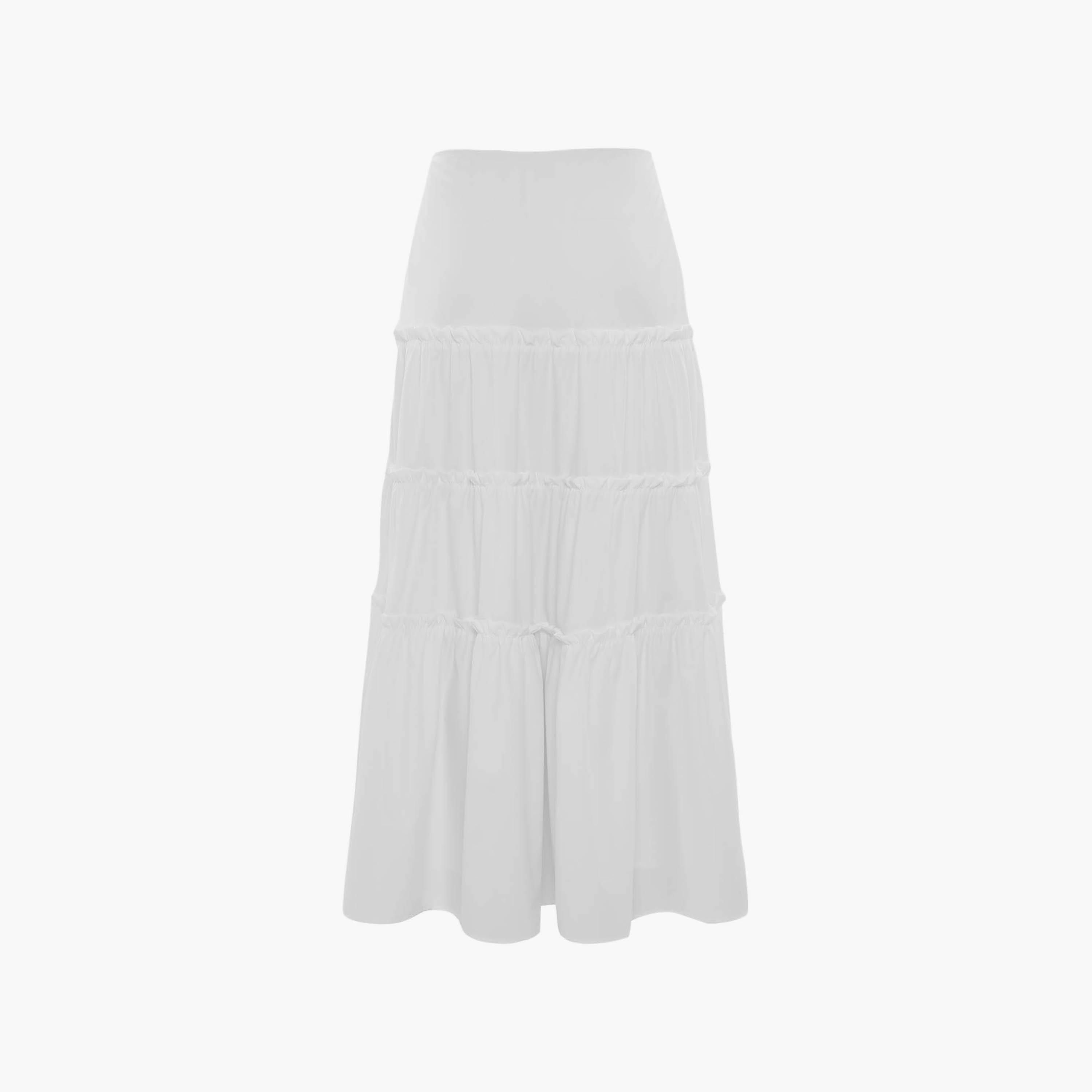 تنورة ماكسي طبقات أبيض للنساء من ليتشي-women-clothing-bottoms-skirts-image-6