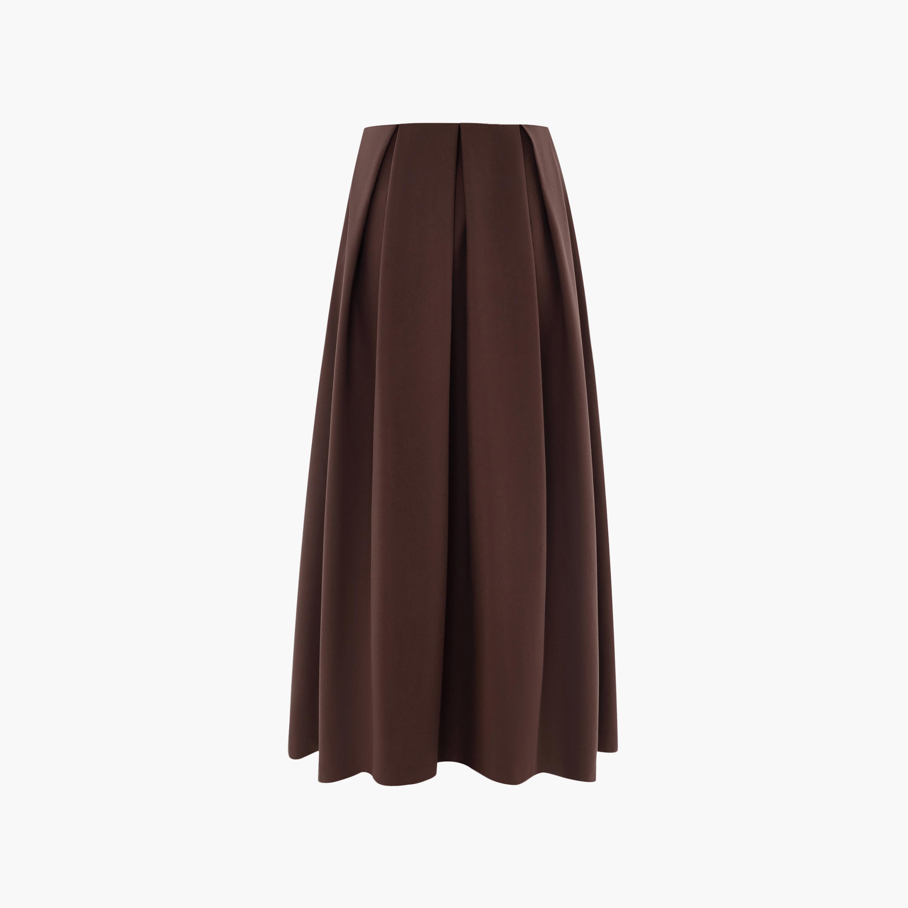 تنورة ميدي كلوش ستان مكسرة للنساء من ليتشي-women-clothing-bottoms-skirts-image-5