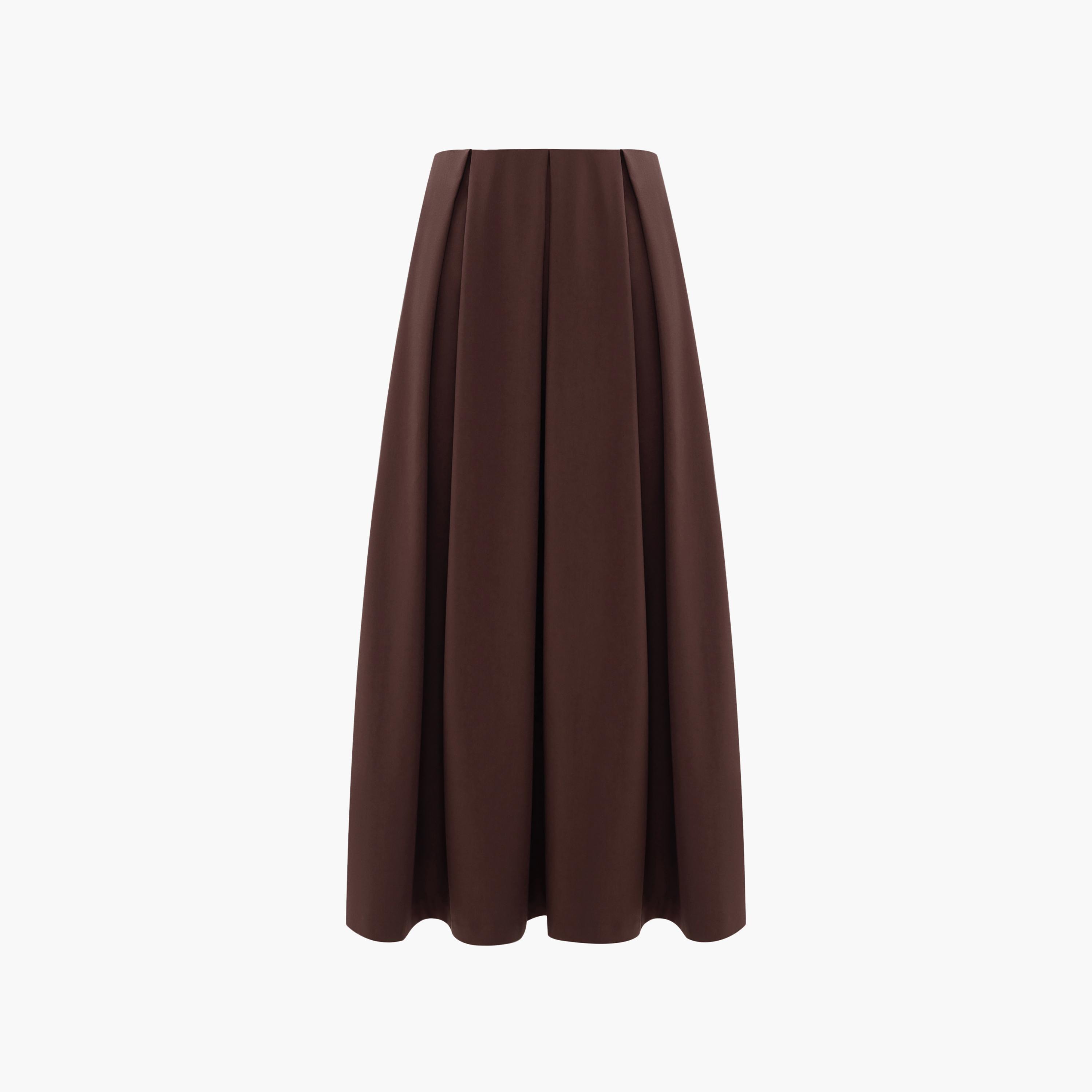 تنورة ميدي كلوش ستان مكسرة للنساء من ليتشي-women-clothing-bottoms-skirts-image-6