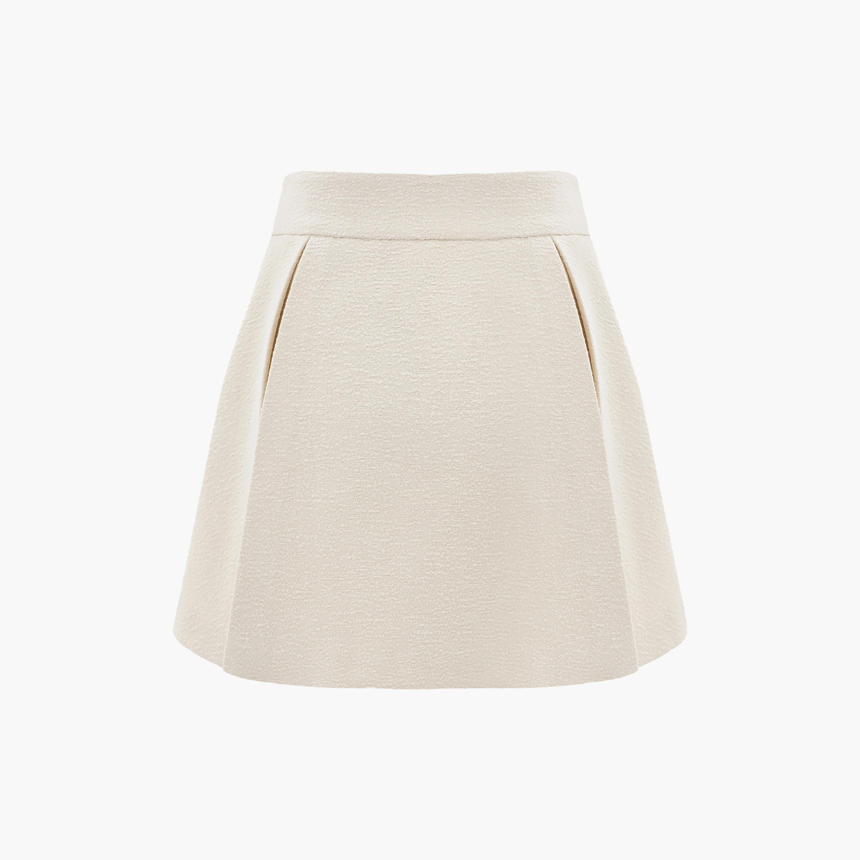 تنورة ميني بقصة واسعة (A-Line) مكسرة للنساء من ليتشي-women-clothing-bottoms-skirts-image-4