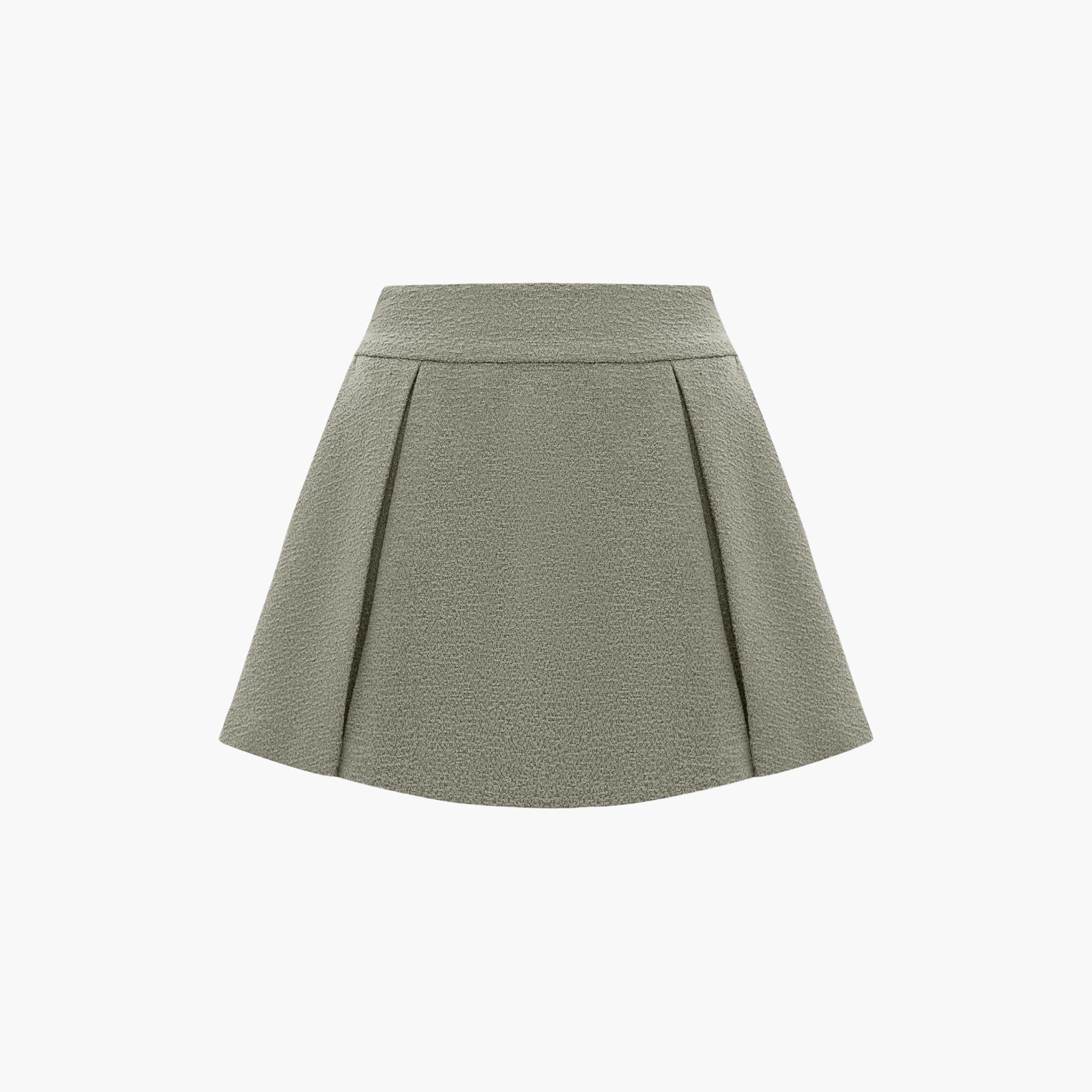 تنورة ميني بقصة واسعة (A-Line) مكسرة للنساء من ليتشي-women-clothing-bottoms-skirts-image-5