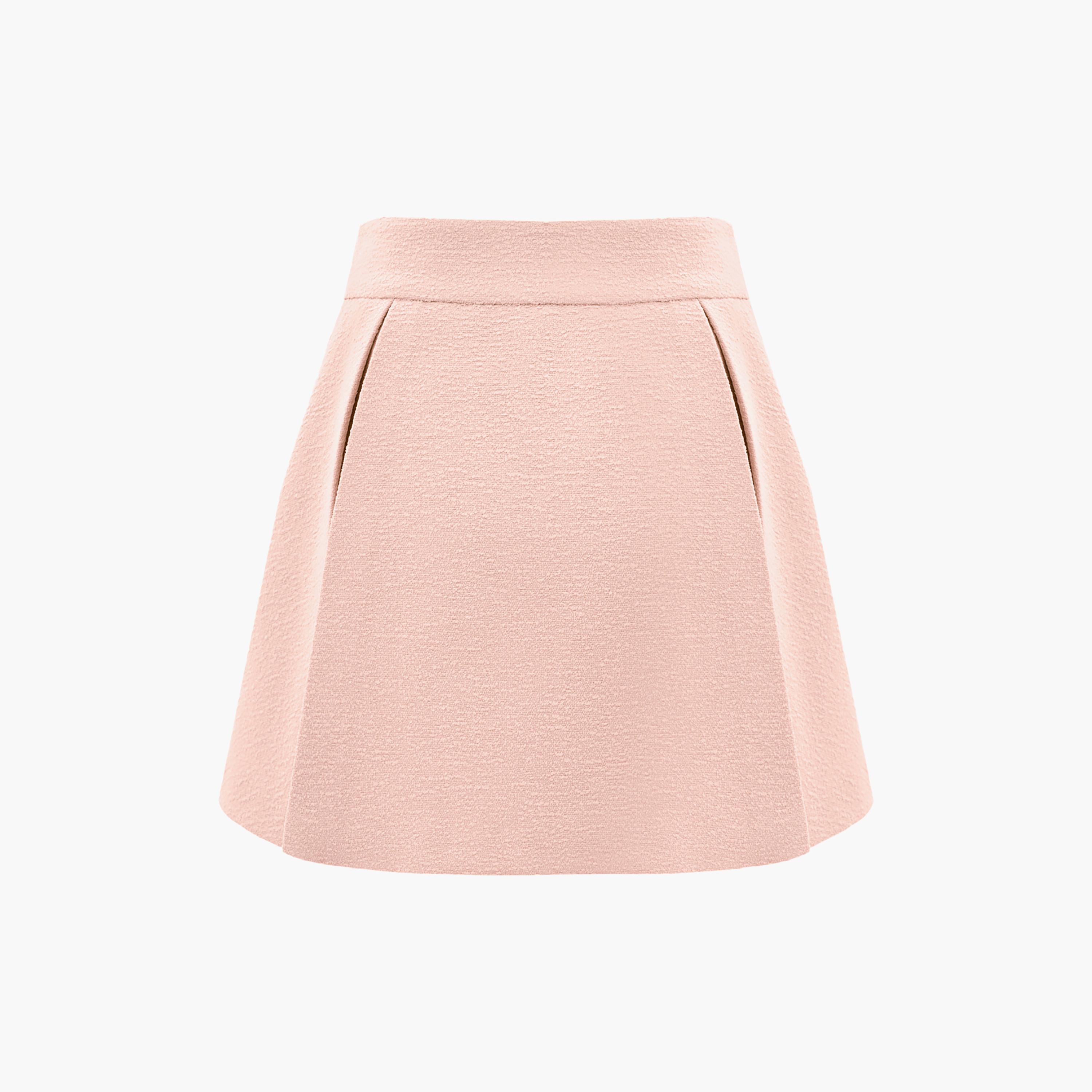 تنورة ميني بقصة واسعة (A-Line) مكسرة للنساء من ليتشي-women-clothing-bottoms-skirts-image-5