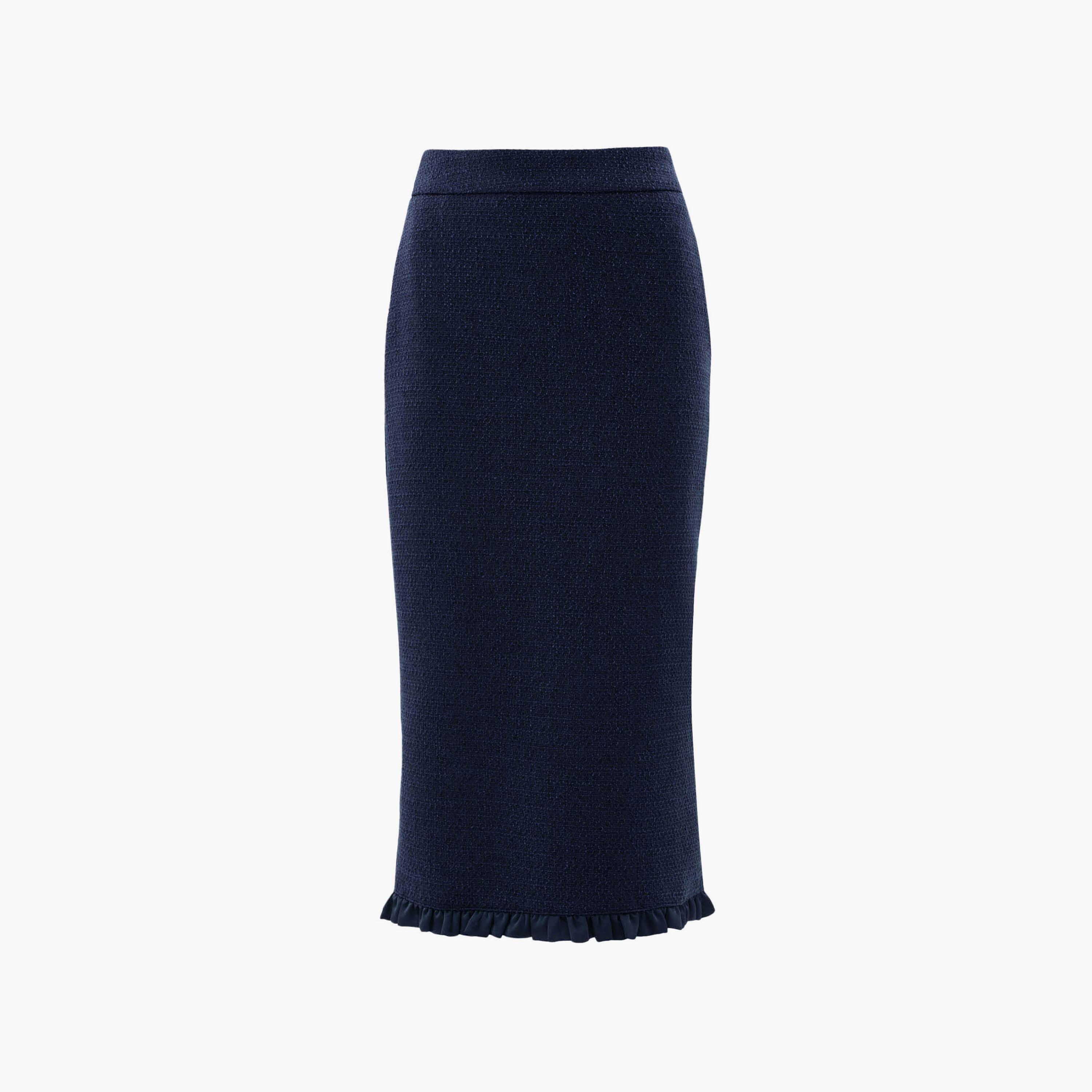 تنورة ميدي بينسل تويد للنساء من ليتشي-women-clothing-bottoms-skirts-image-5