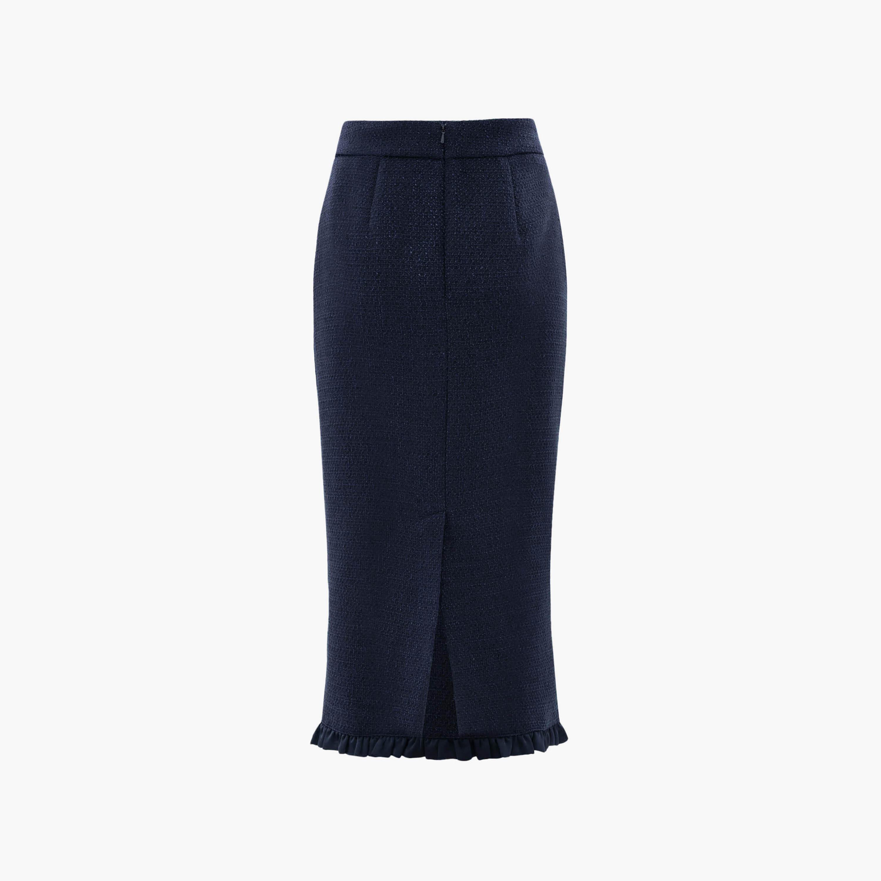 تنورة ميدي بينسل تويد للنساء من ليتشي-women-clothing-bottoms-skirts-image-6