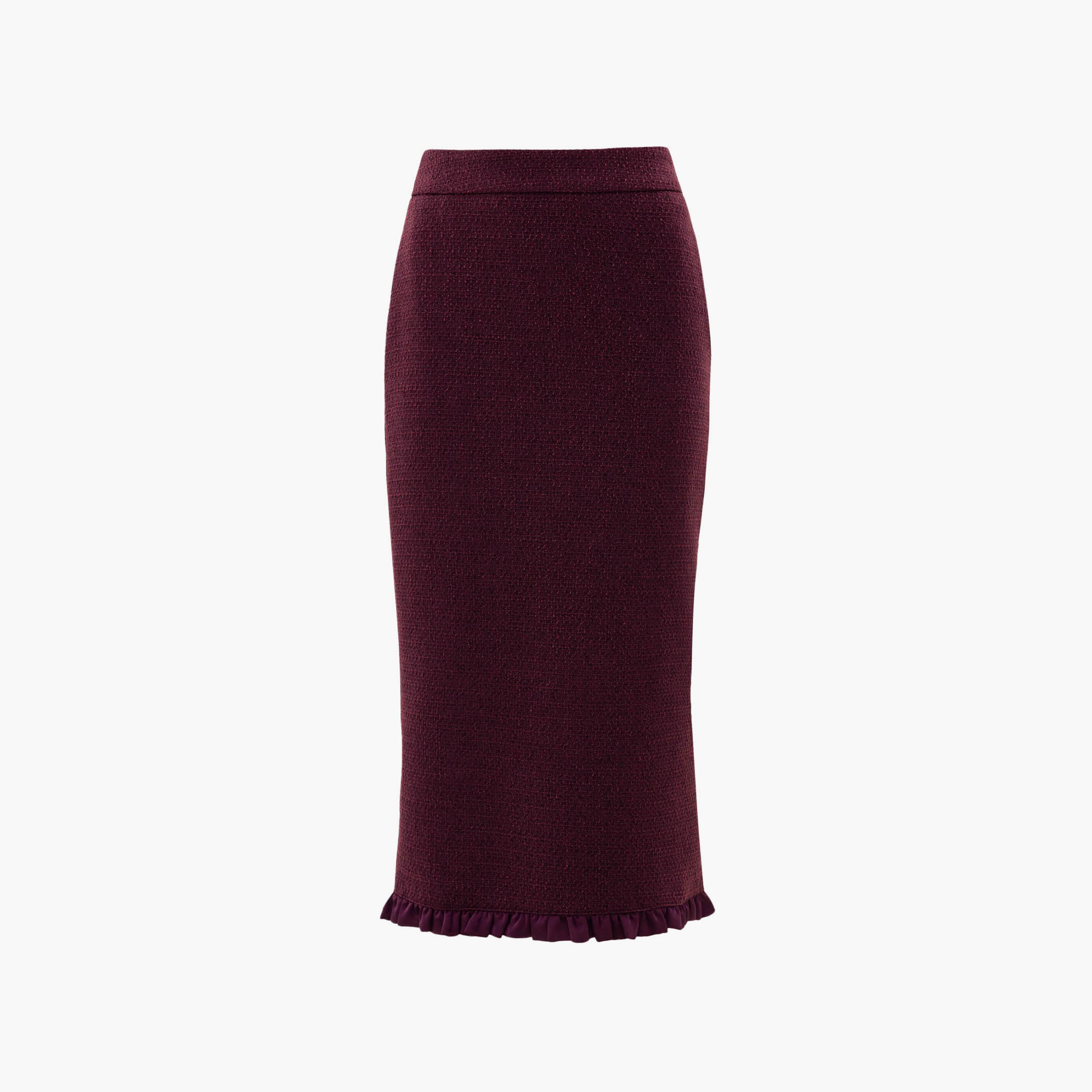 تنورة ميدي بينسل تويد للنساء من ليتشي-women-clothing-bottoms-skirts-image-5