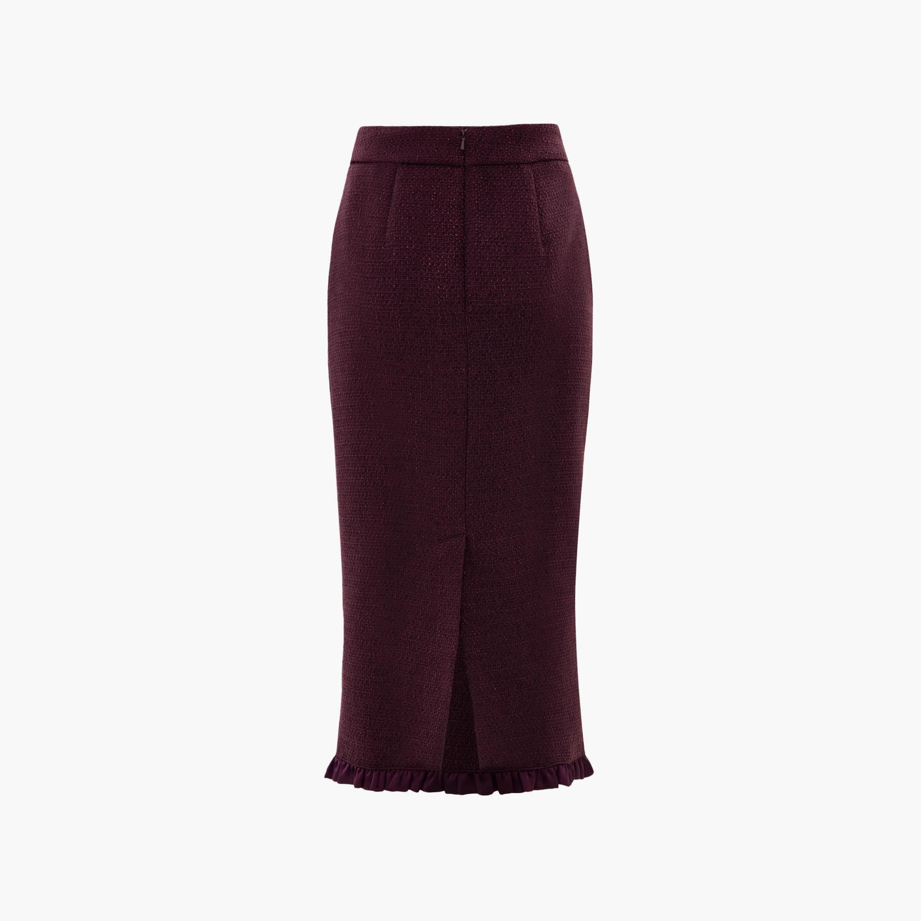 تنورة ميدي بينسل تويد للنساء من ليتشي-women-clothing-bottoms-skirts-image-6