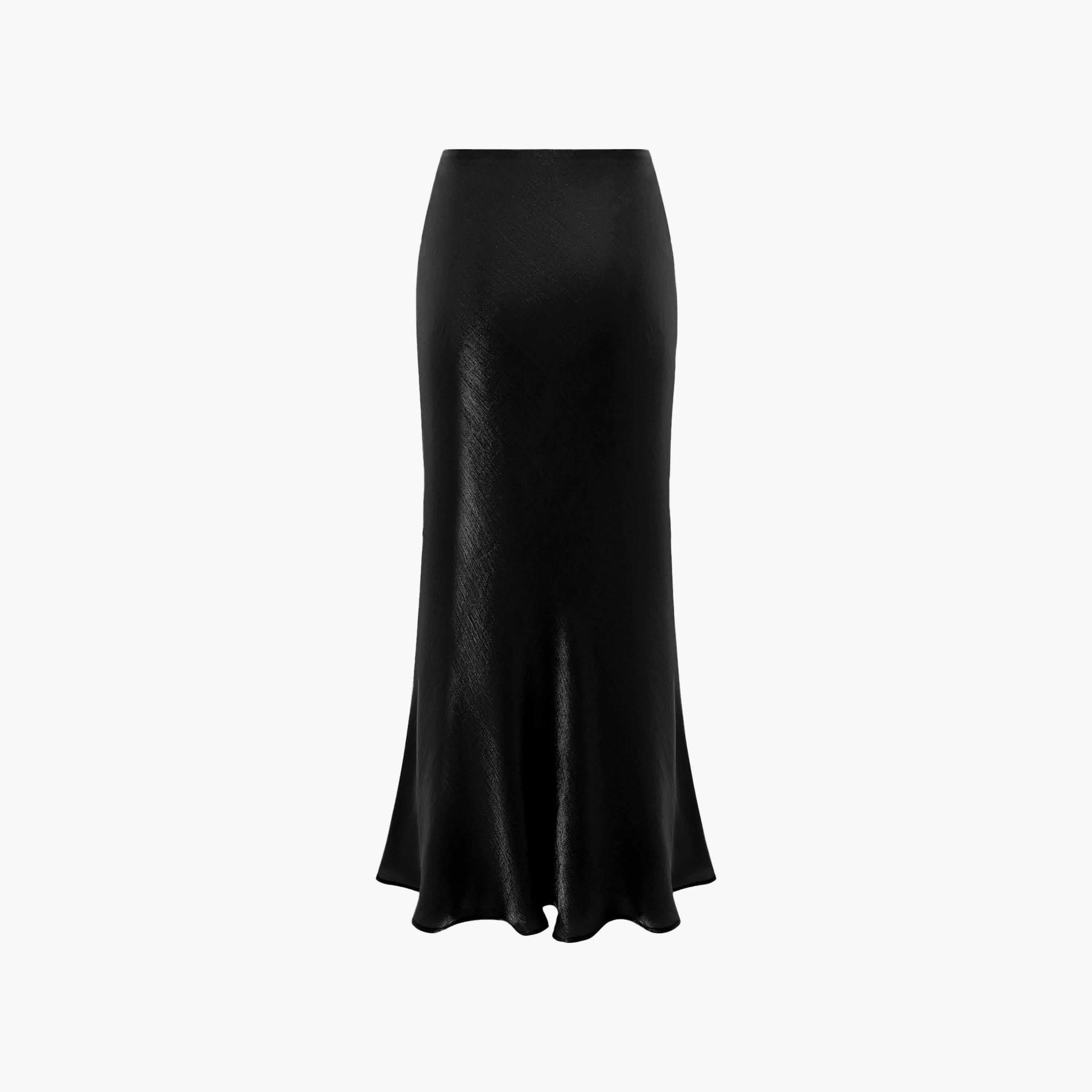 تنورة سهرة ماكسي كلوش للنساء باللون الأسود من ليتشي-women-clothing-bottoms-skirts-image-6