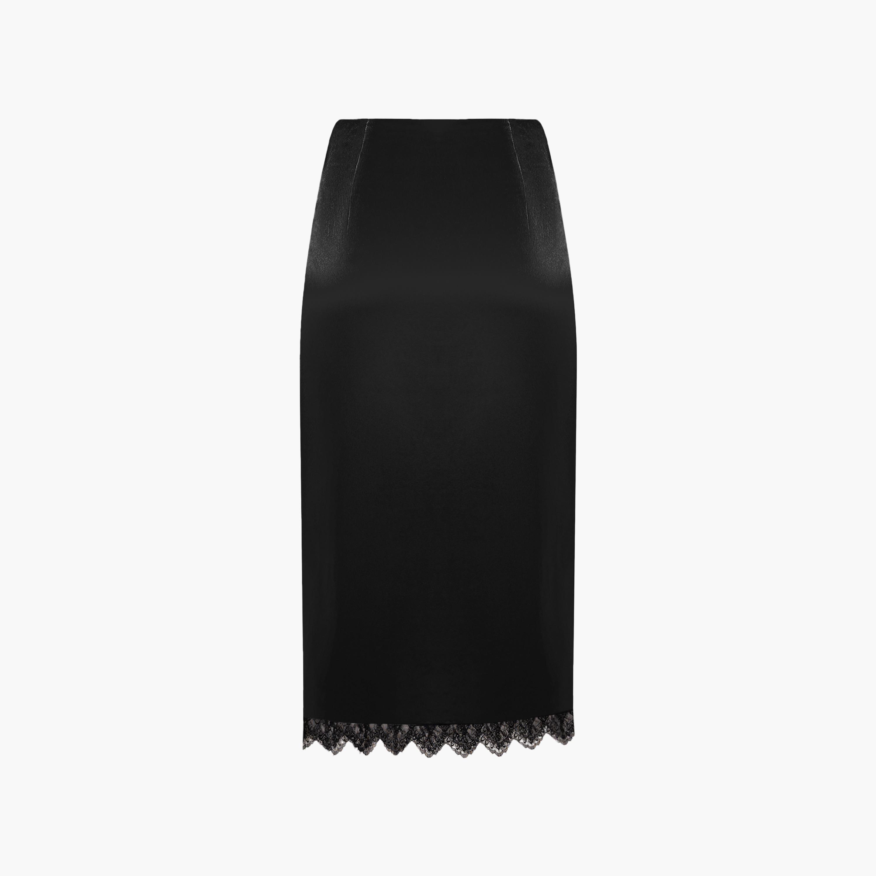 تنورة ميدي بينسل ستان من ليتشي-women-clothing-bottoms-skirts-image-6
