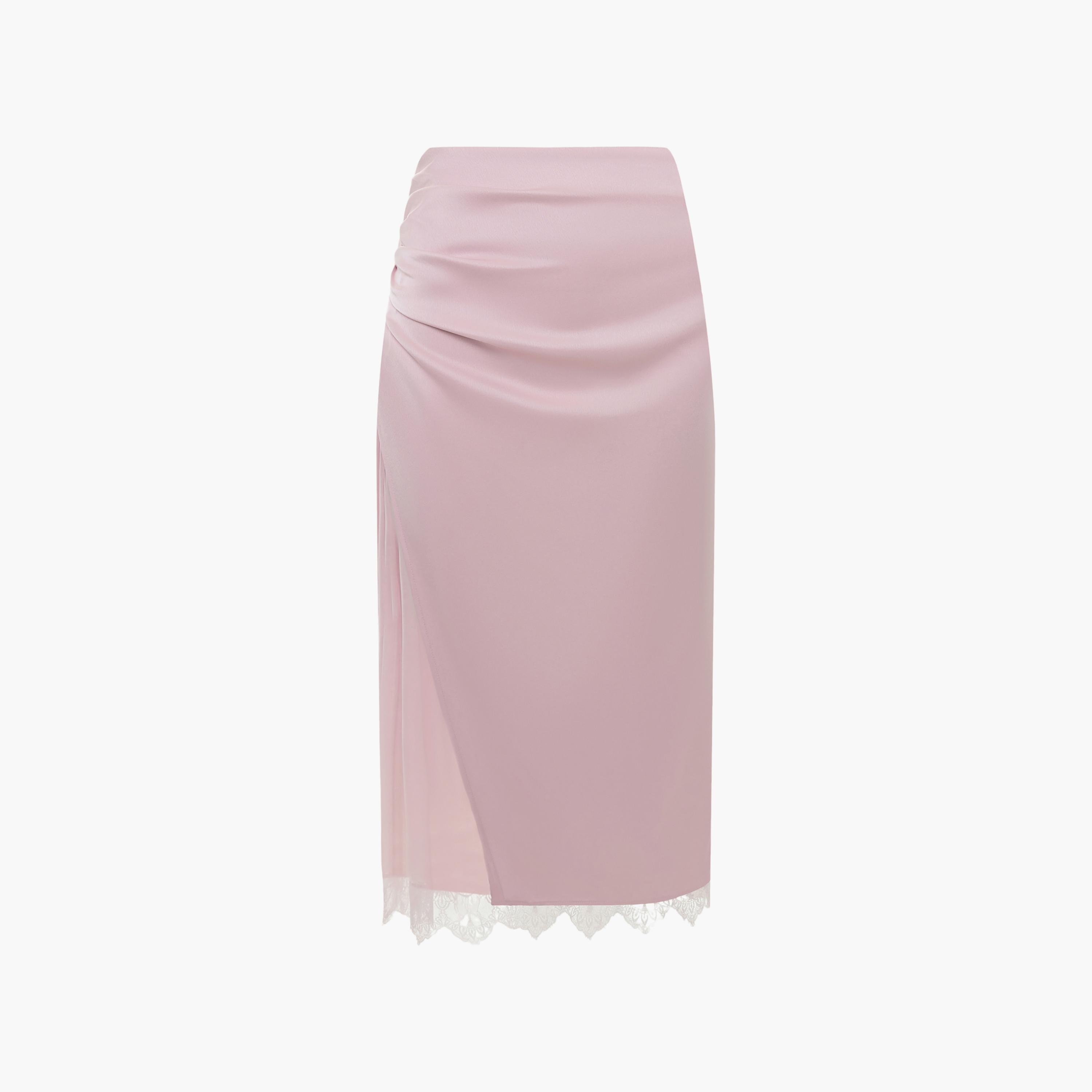 تنورة ميدي بينسل ستان من ليتشي-women-clothing-bottoms-skirts-image-5