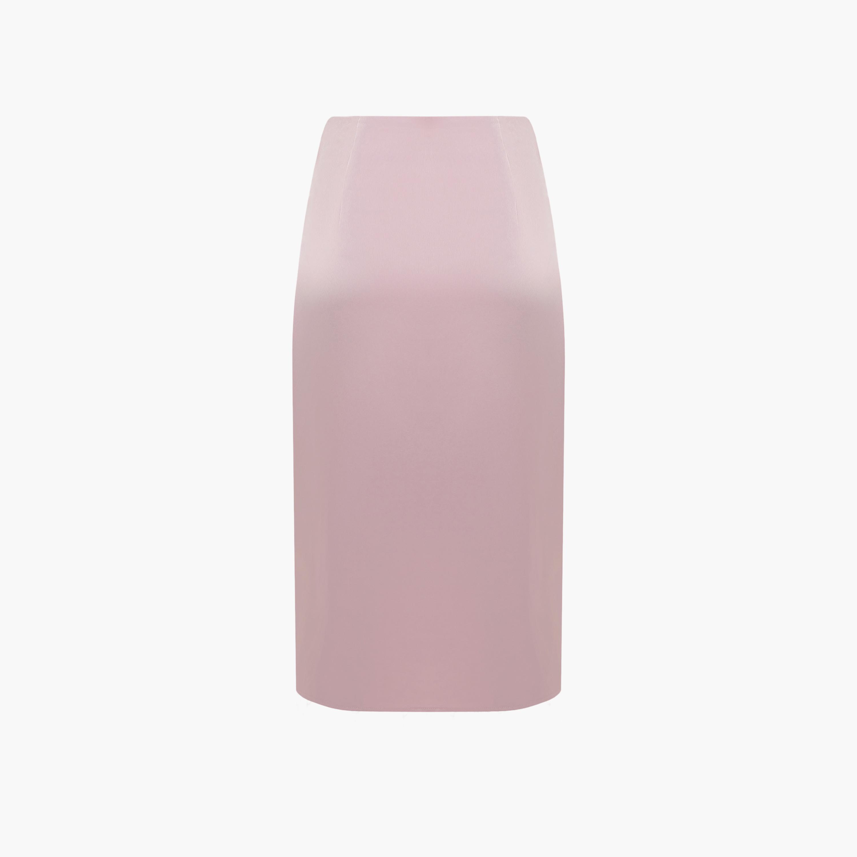 تنورة ميدي بينسل ستان من ليتشي-women-clothing-bottoms-skirts-image-6