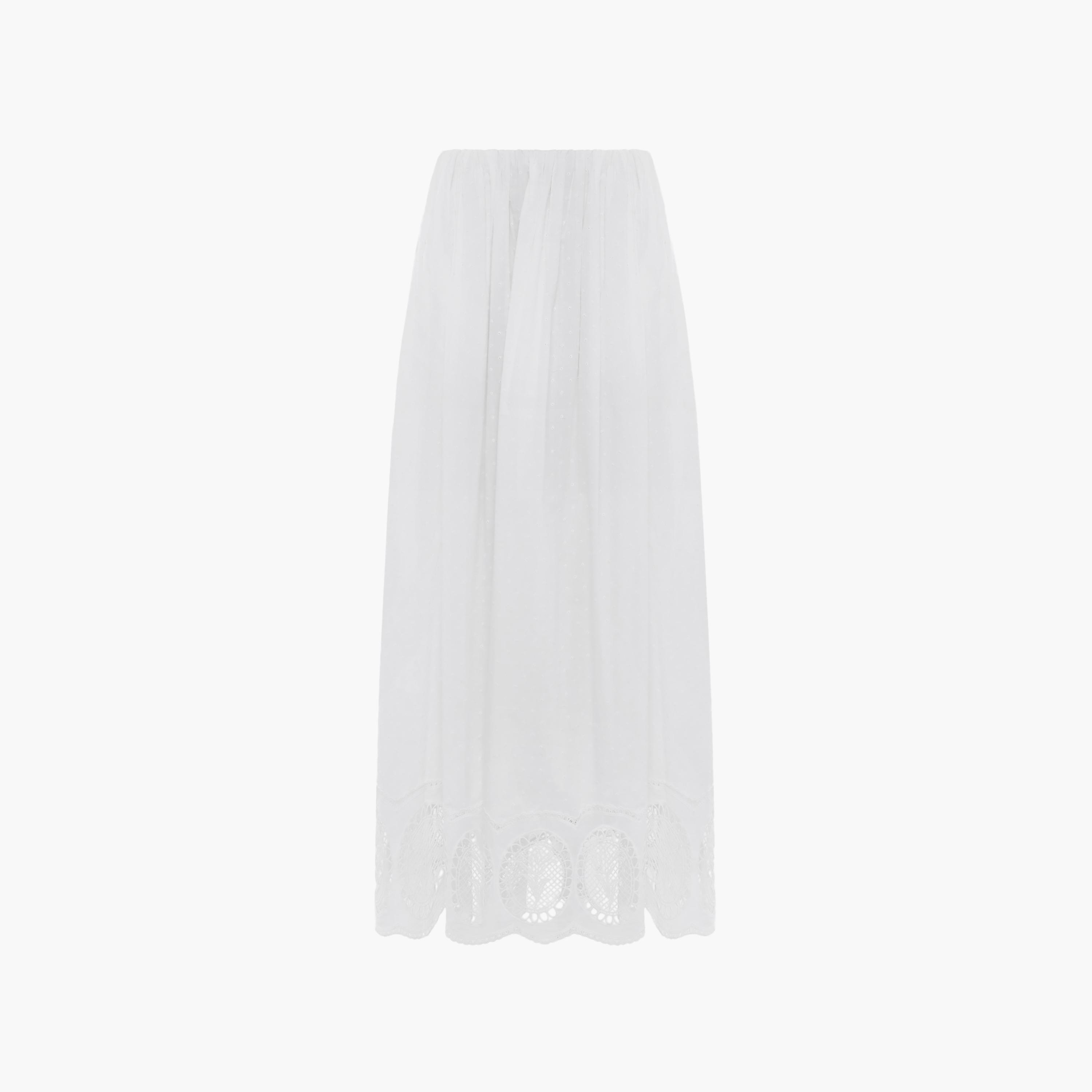 تنورة ماكسي كلوش قطن مطرزة باللون الأبيض من ليتشي-women-clothing-bottoms-skirts-image-4