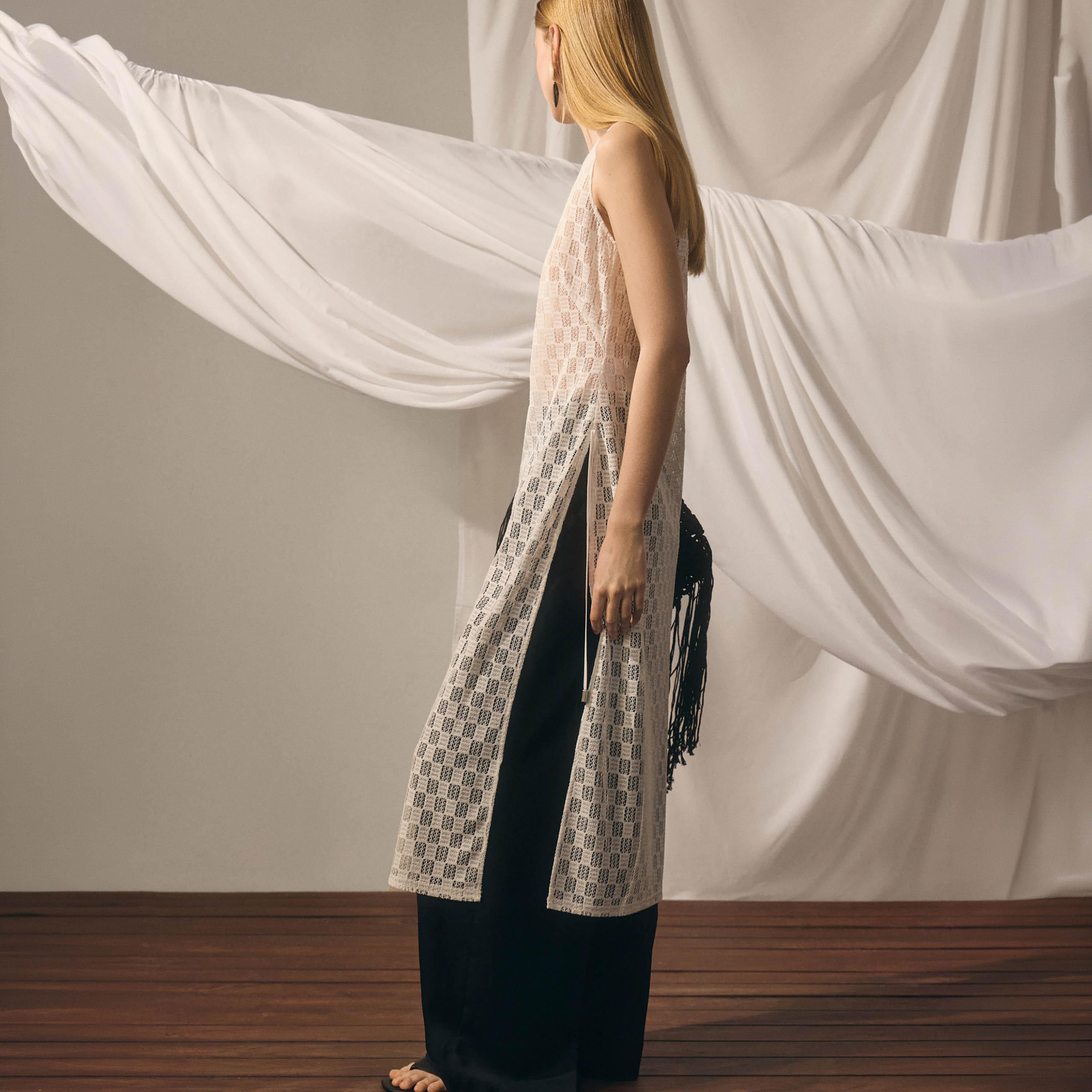 Lichi Geometric Openwork Sheath Women's Midi Dress-women-clothing-dresses-image-3