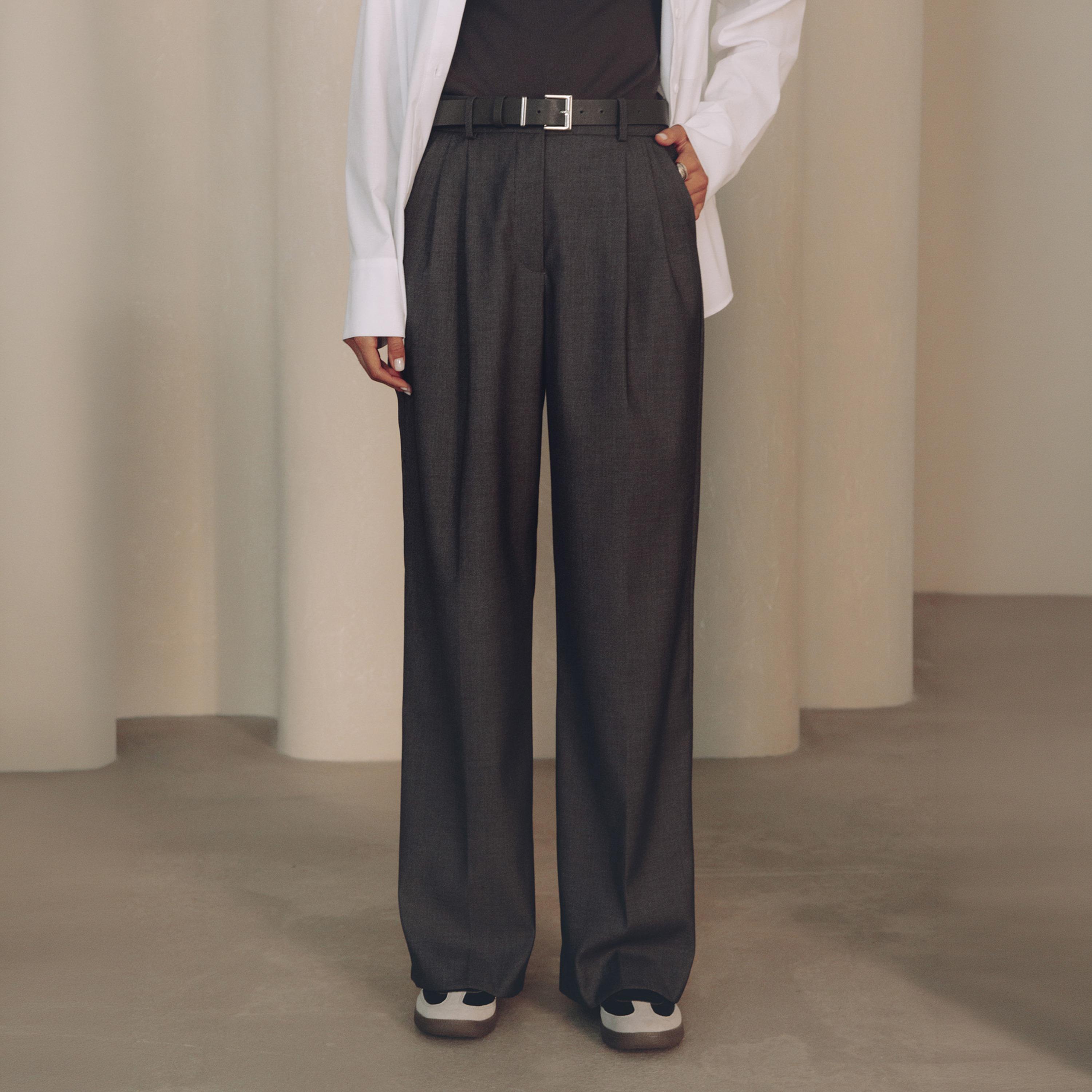 Lichi Grey Wide Leg Women's Trousers-women-clothing-bottoms-trousers-image-1