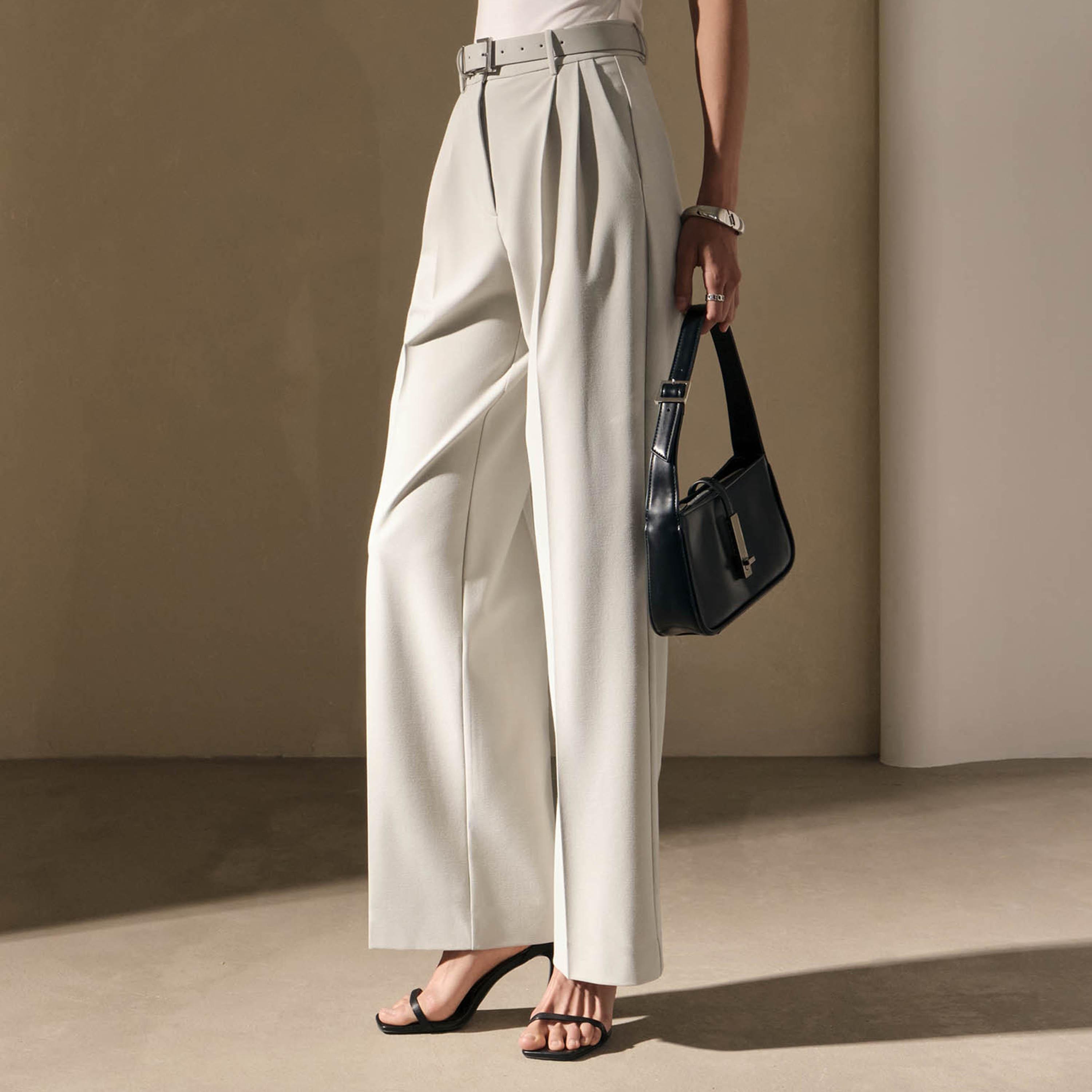 نطلون مستقيم أبيض للنساء من ليتشي-women-clothing-bottoms-trousers-image-3