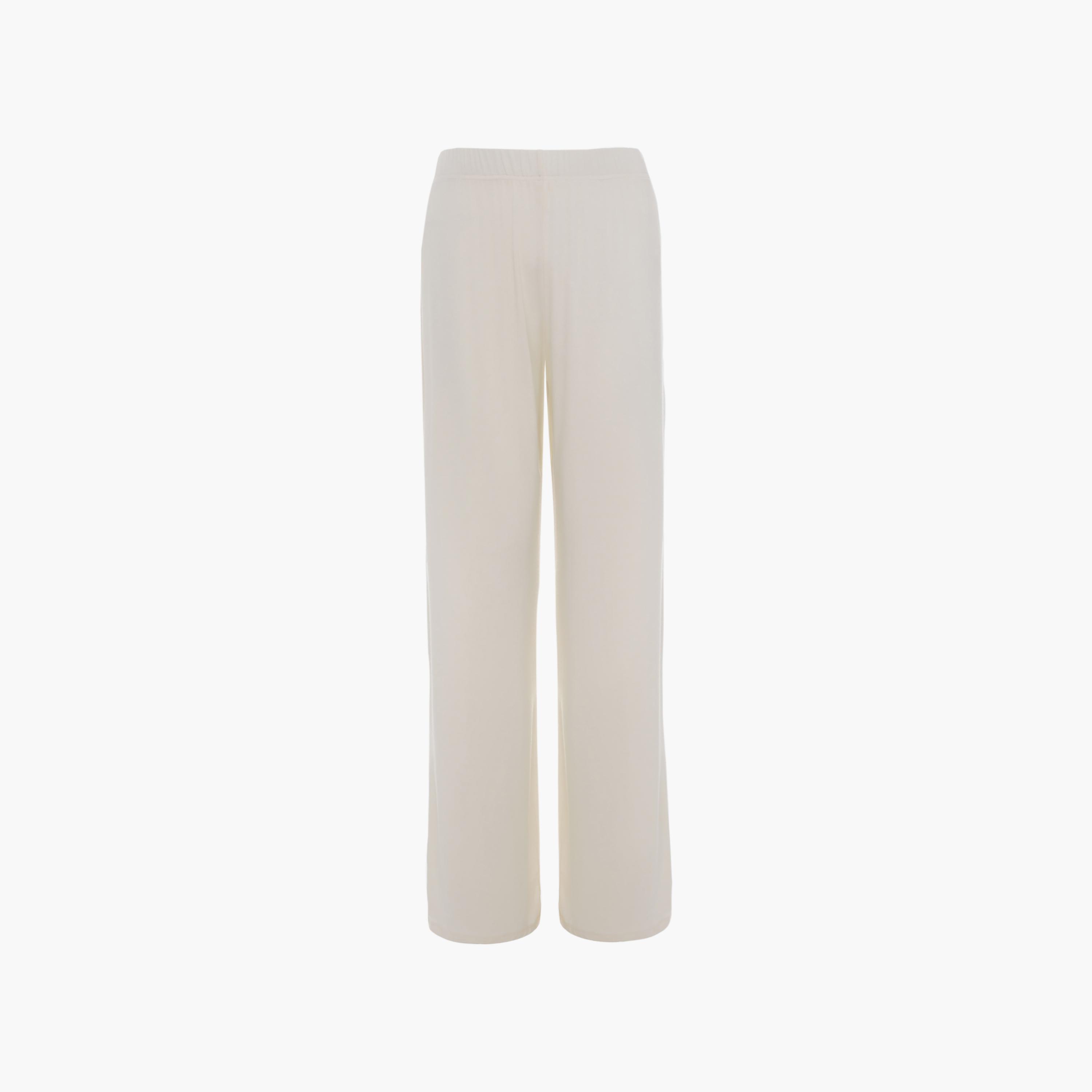 بنطلون مستقيم كريمي للنساء من ليتشي-women-clothing-bottoms-trousers-image-4