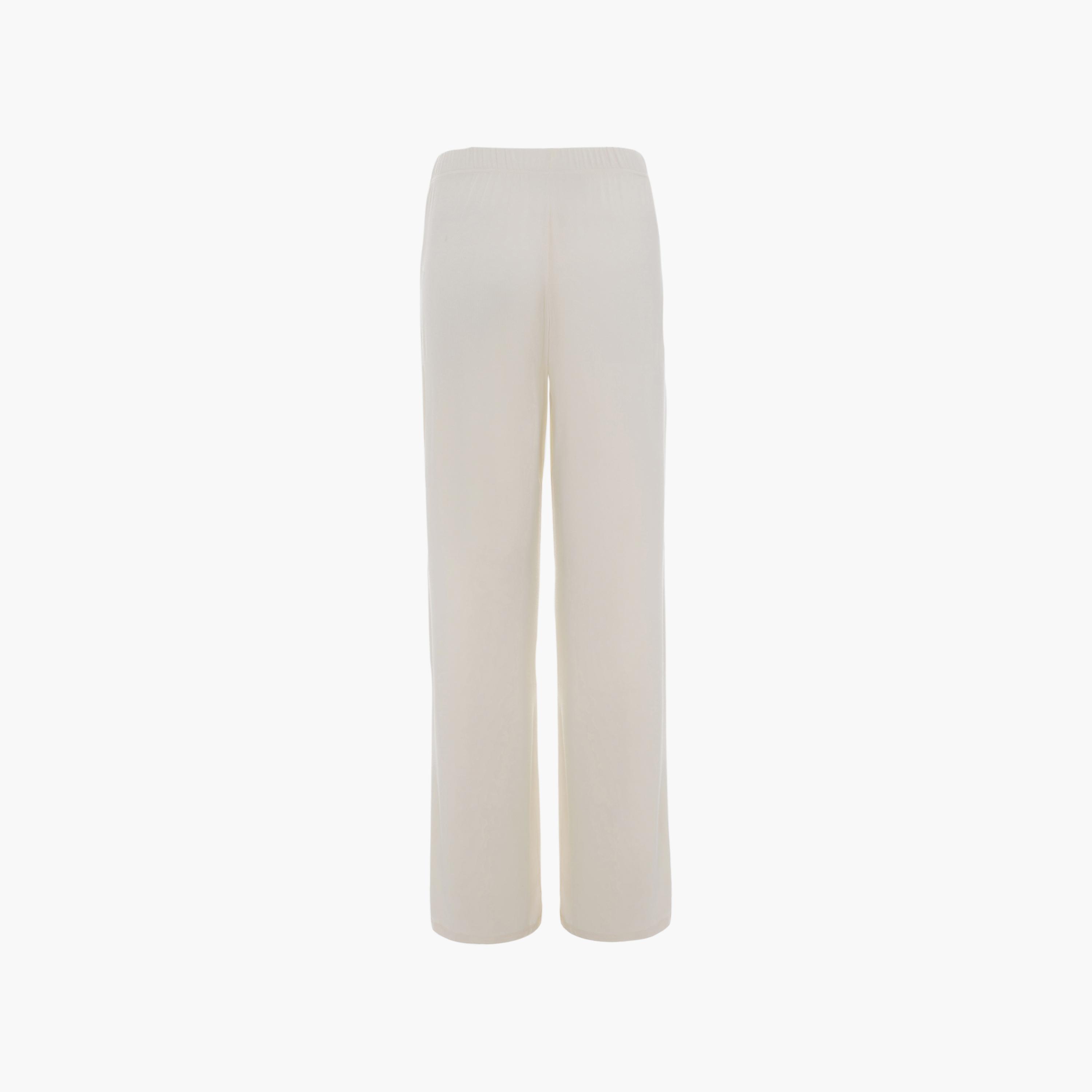 بنطلون مستقيم كريمي للنساء من ليتشي-women-clothing-bottoms-trousers-image-5