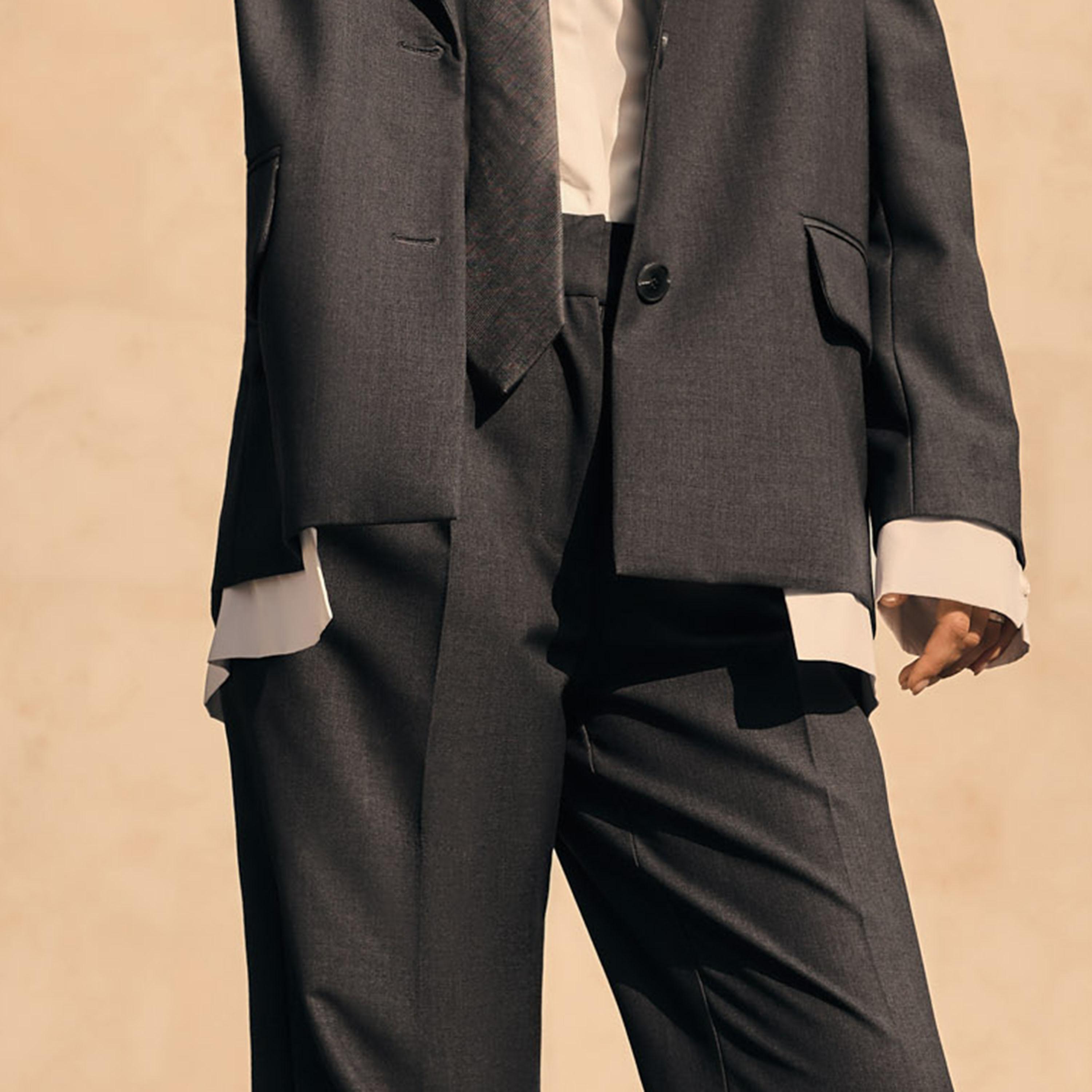 بنطلون مستقيم تشاركول للنساء من ليتشي-women-clothing-bottoms-trousers-image-3