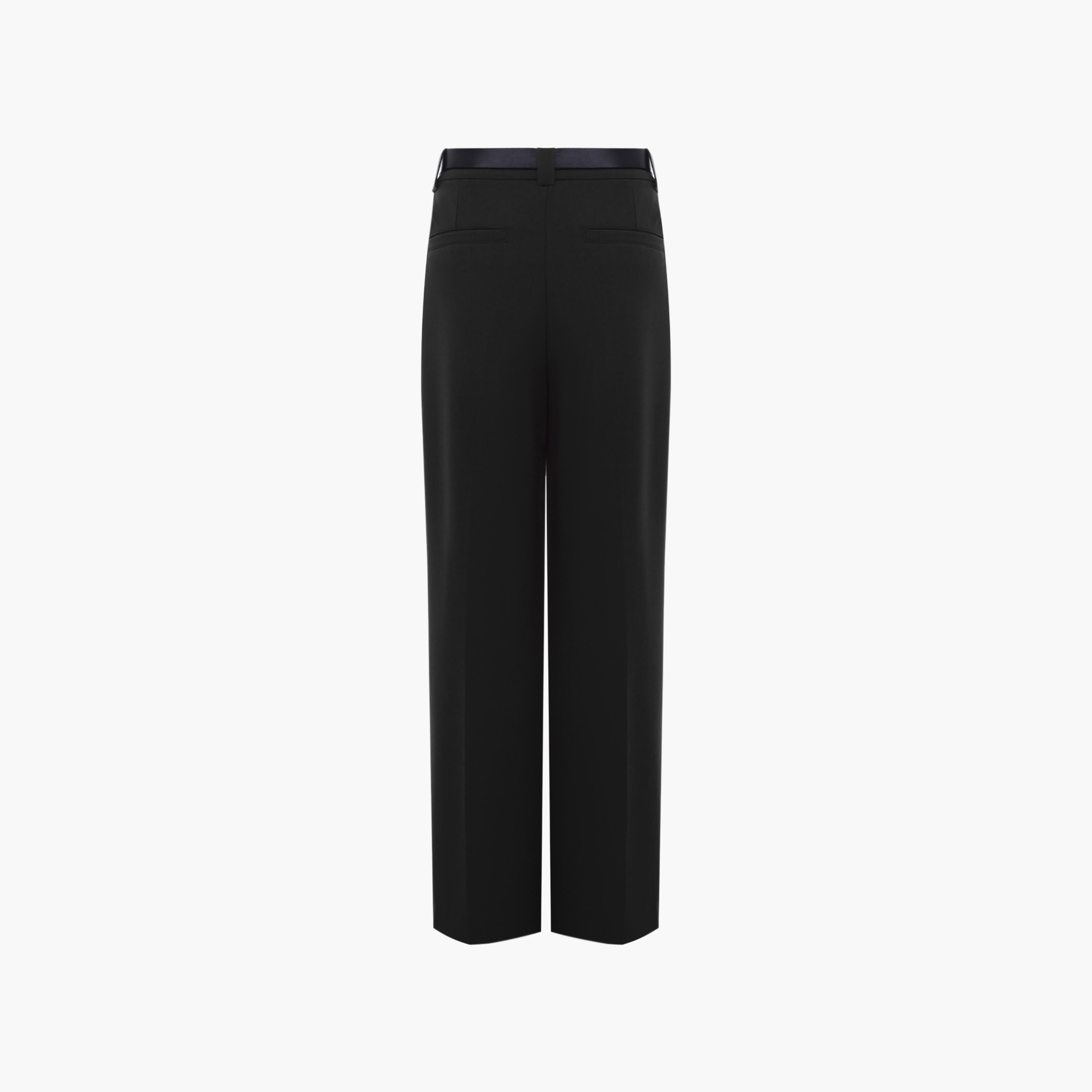 بنطلون مستقيم أسود للنساء من ليتشي-women-clothing-bottoms-trousers-image-6