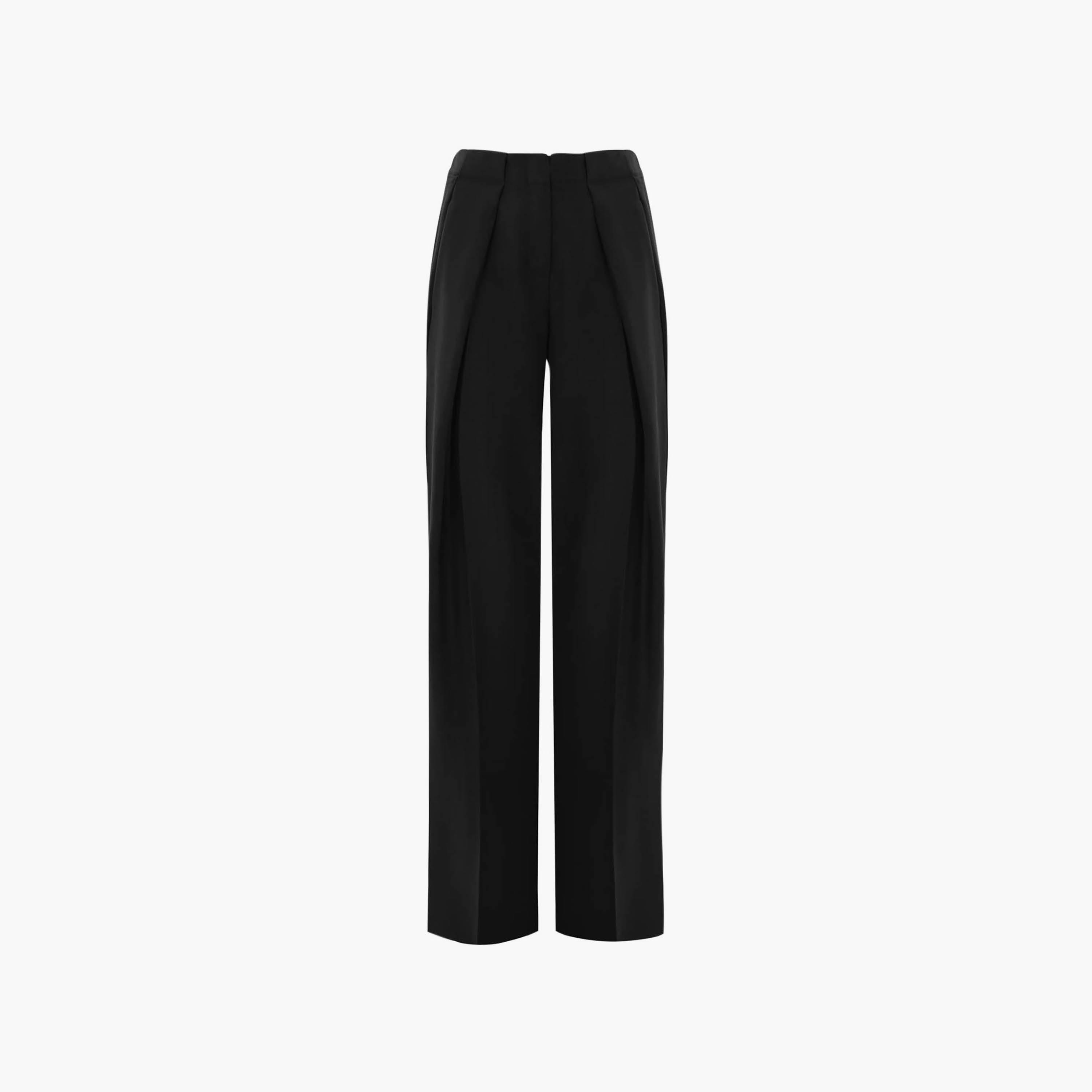 بنطلون واسع (فلير) أسود للنساء من ليتشي-women-clothing-bottoms-trousers-image-5