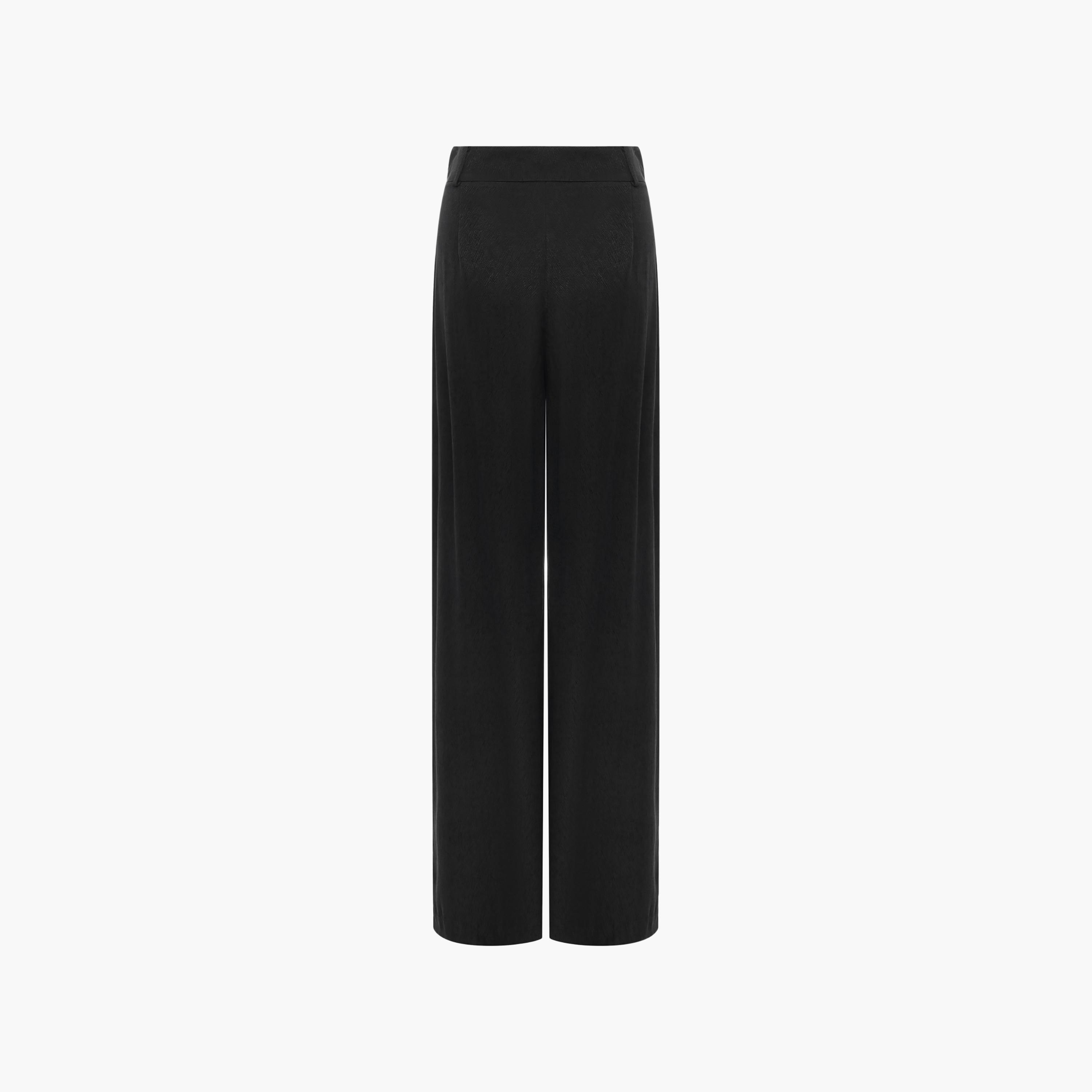 بنطال نسائي بقصة أرجل واسعة باللون الأسود من ليتشي-women-clothing-bottoms-trousers-image-6