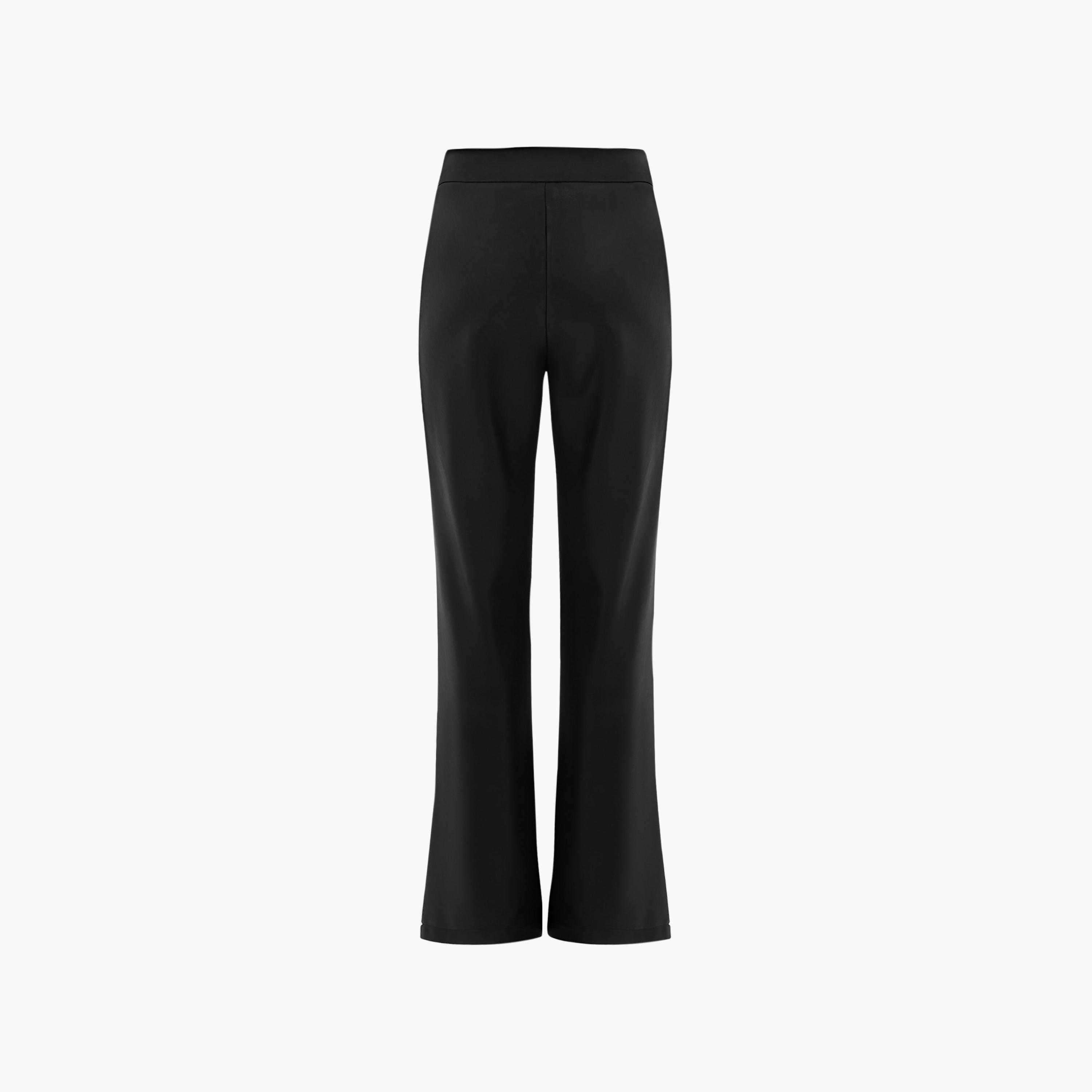 بنطلون واسع (فلير) أسود للنساء من ليتشي-women-clothing-bottoms-trousers-image-6