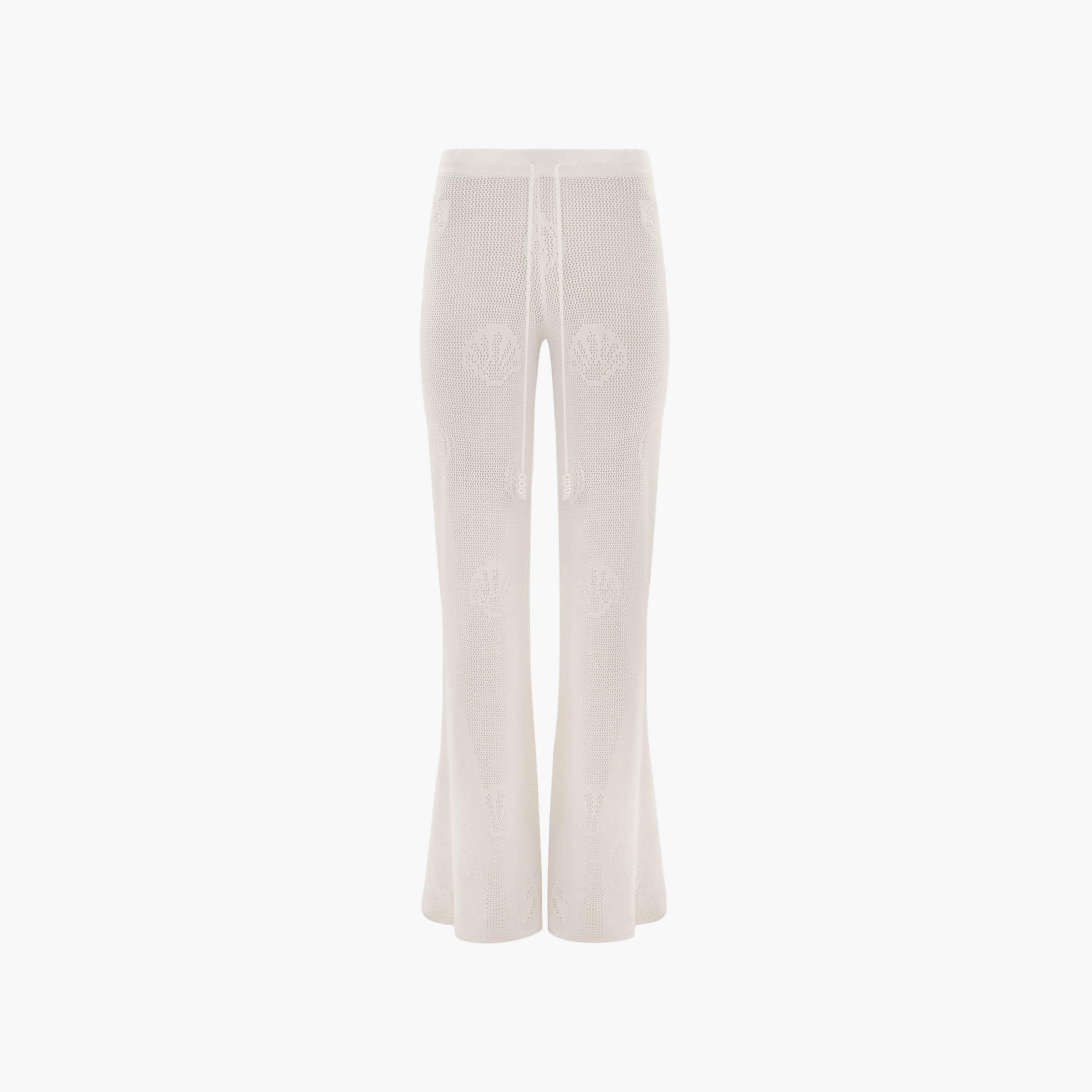 بنطلون واسع (فلير) أبيض للنساء من ليتشي-women-clothing-bottoms-trousers-image-5