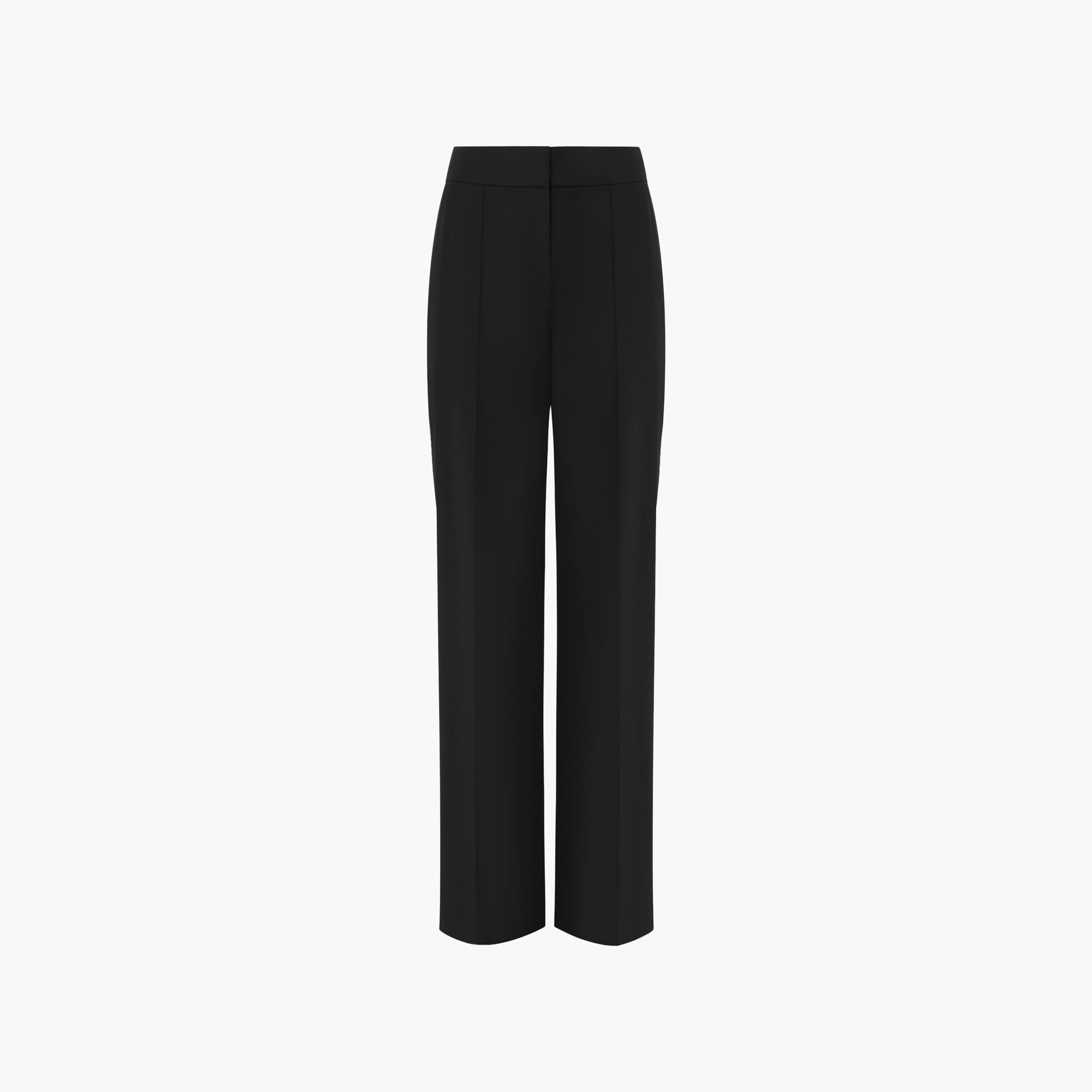 بنطال نسائي بقصة أرجل واسعة باللون الأسود من ليتشي-women-clothing-bottoms-trousers-image-5