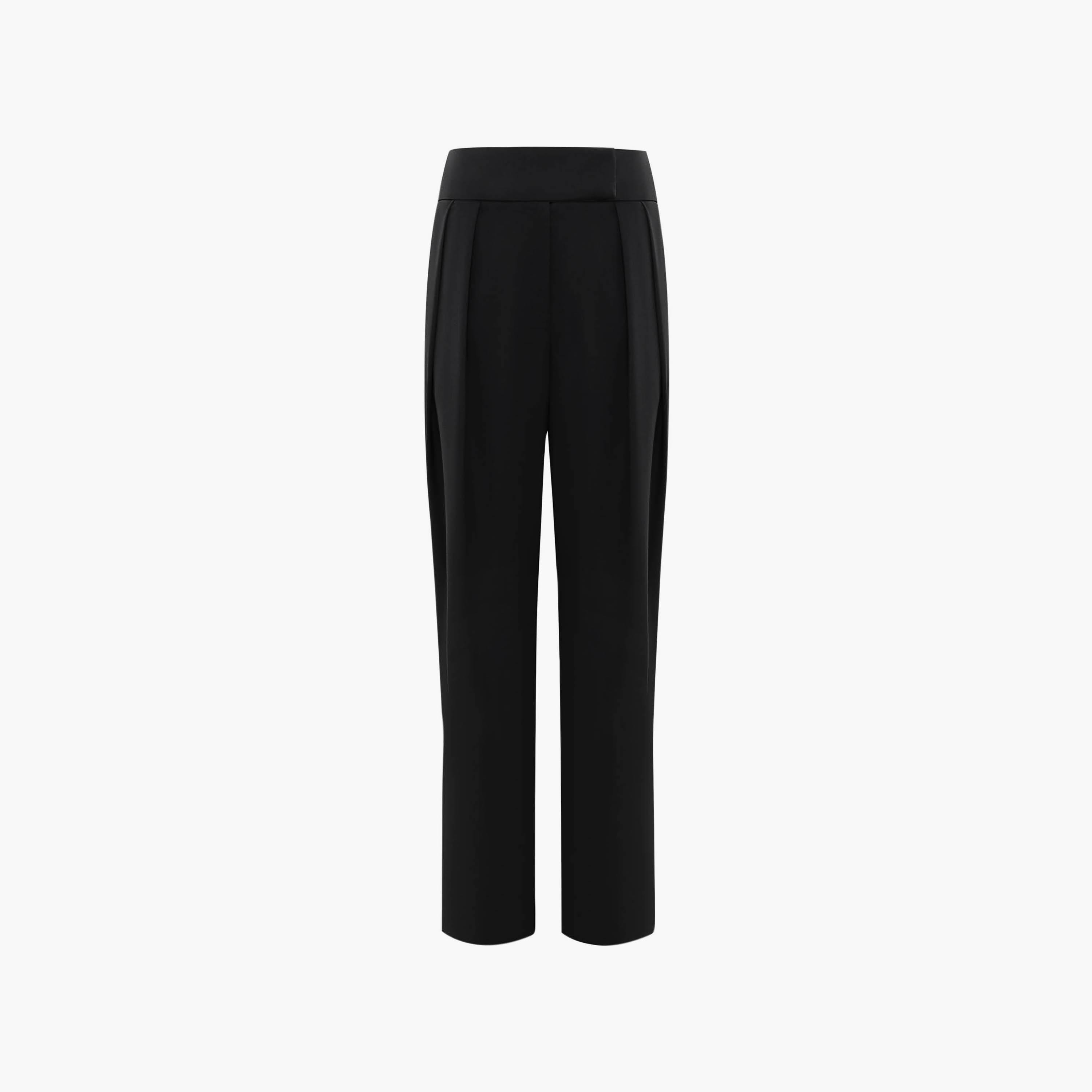 بنطلون مستقيم أسود للنساء من ليتشي-women-clothing-bottoms-trousers-image-5