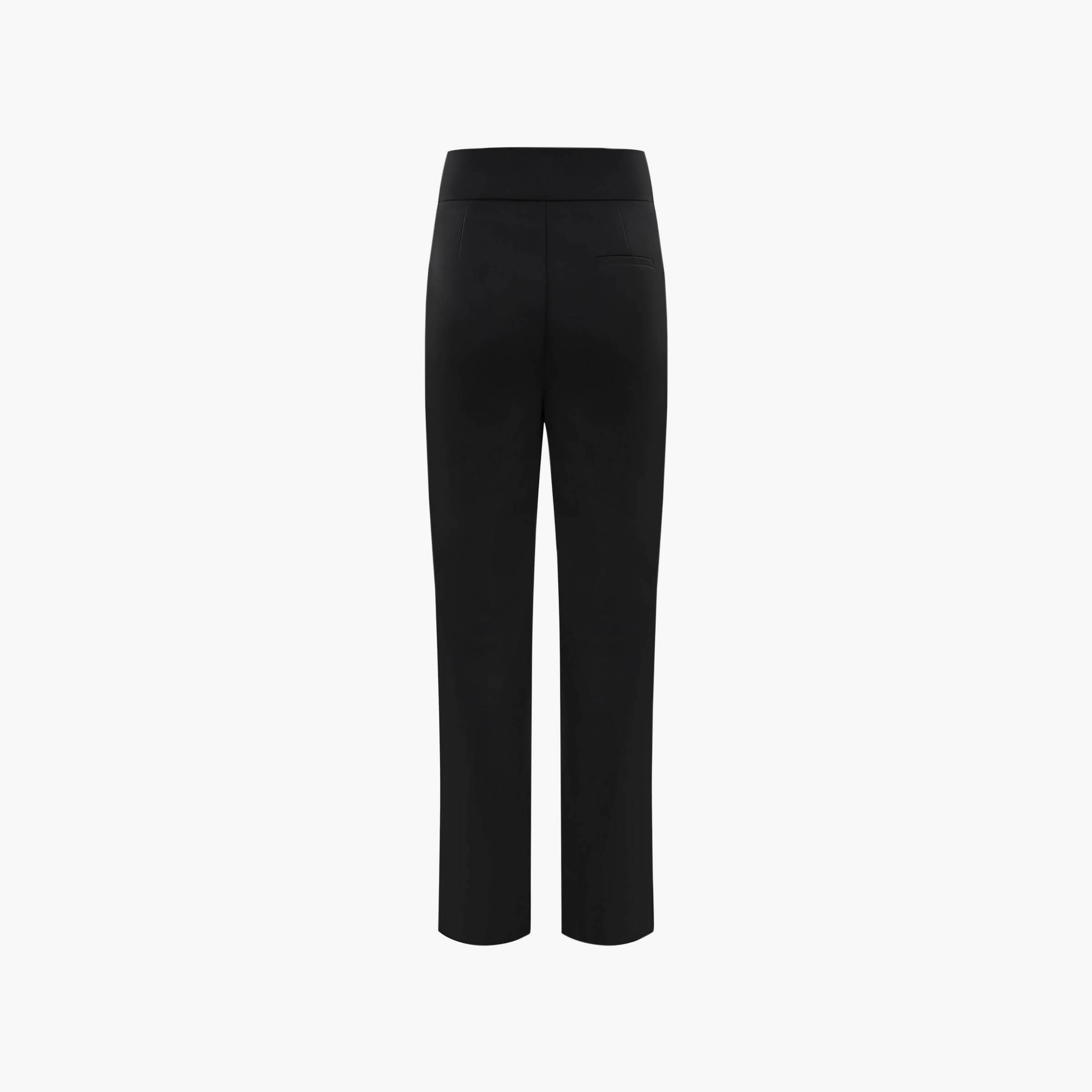 بنطلون مستقيم أسود للنساء من ليتشي-women-clothing-bottoms-trousers-image-6