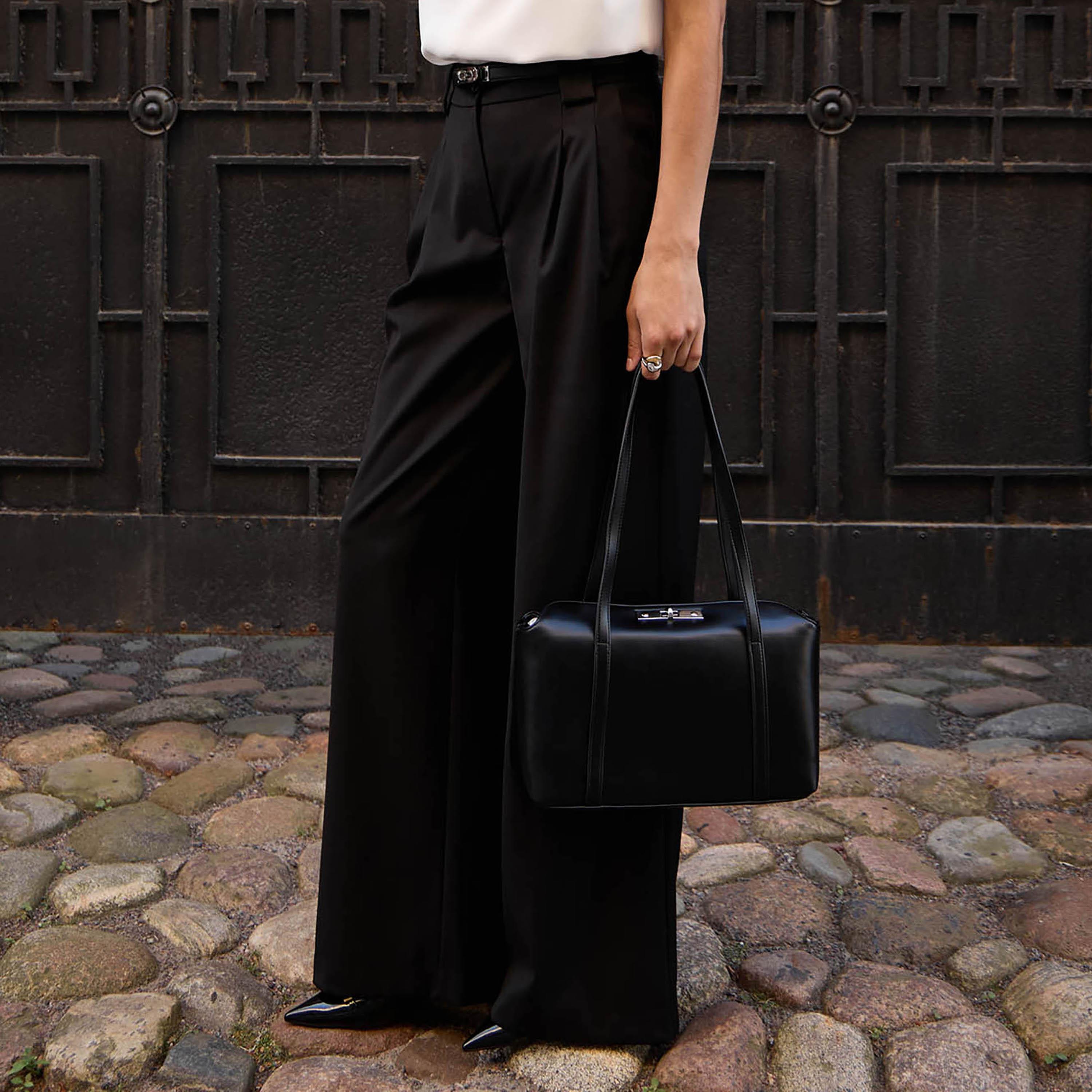 بنطال نسائي بقصة أرجل واسعة من ليتشي-women-clothing-bottoms-trousers-image-4