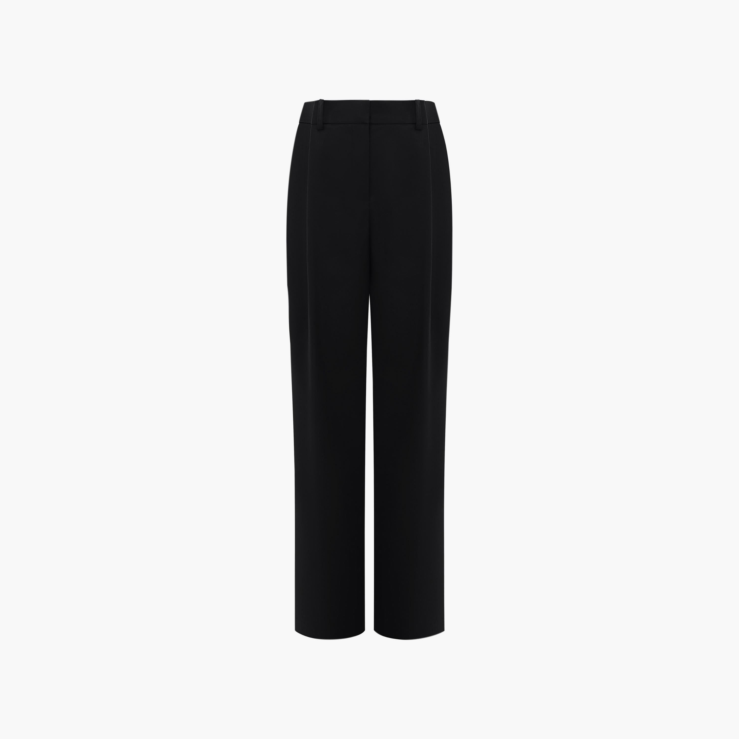 بنطلون مستقيم أسود للنساء من ليتشي-women-clothing-bottoms-trousers-image-4