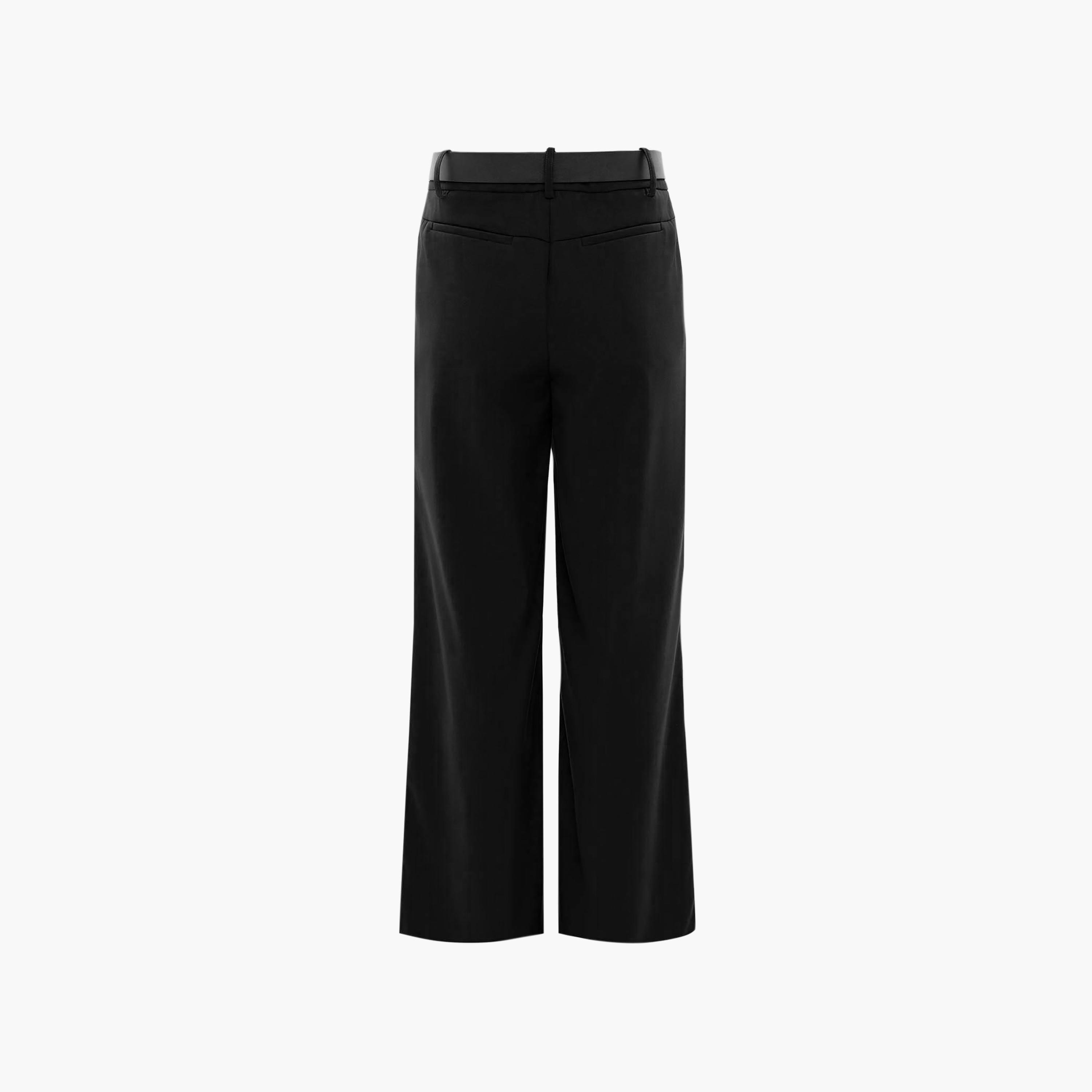 بنطلون مستقيم أسود للنساء من ليتشي-women-clothing-bottoms-trousers-image-4