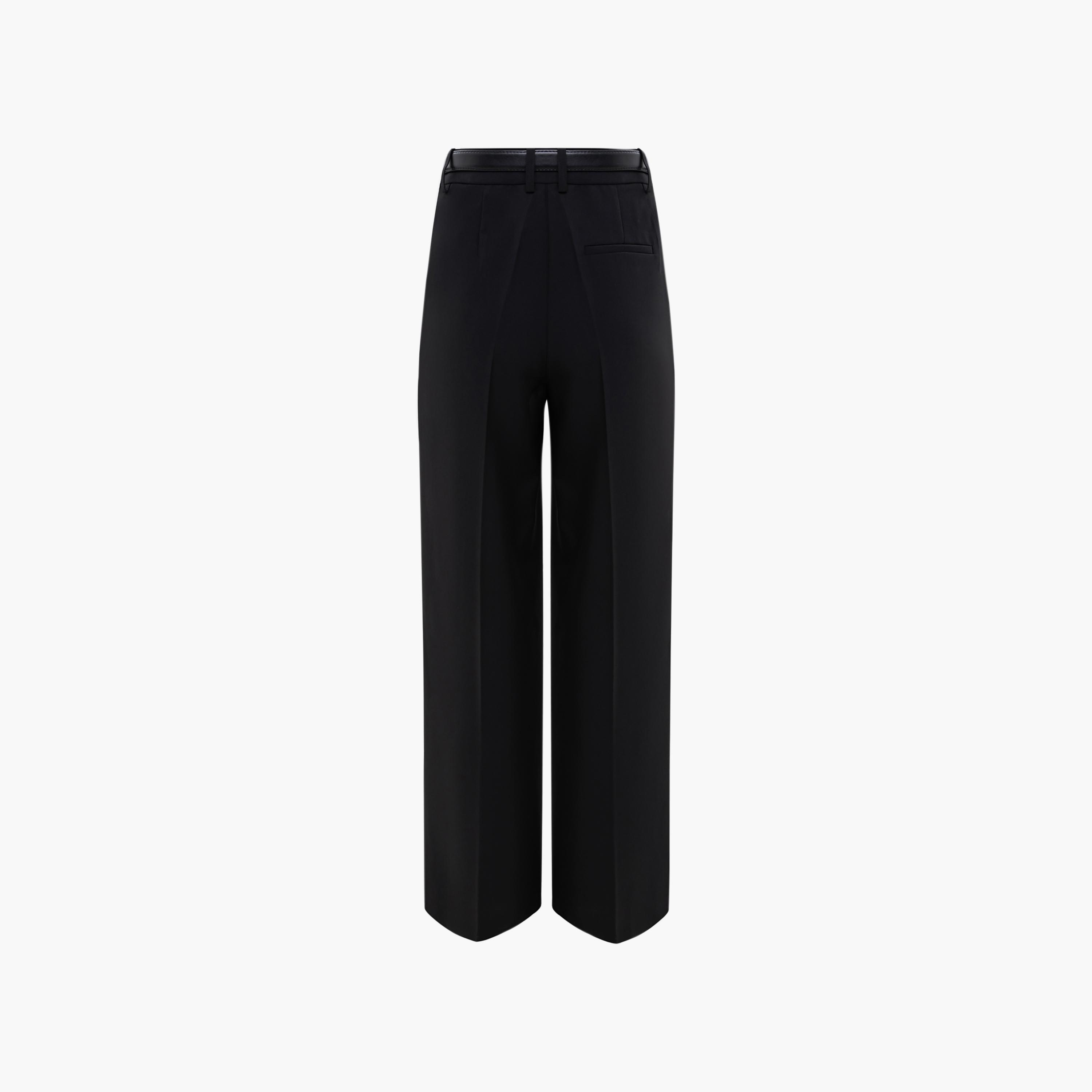 بنطلون مستقيم أسود للنساء من ليتشي-women-clothing-bottoms-trousers-image-5