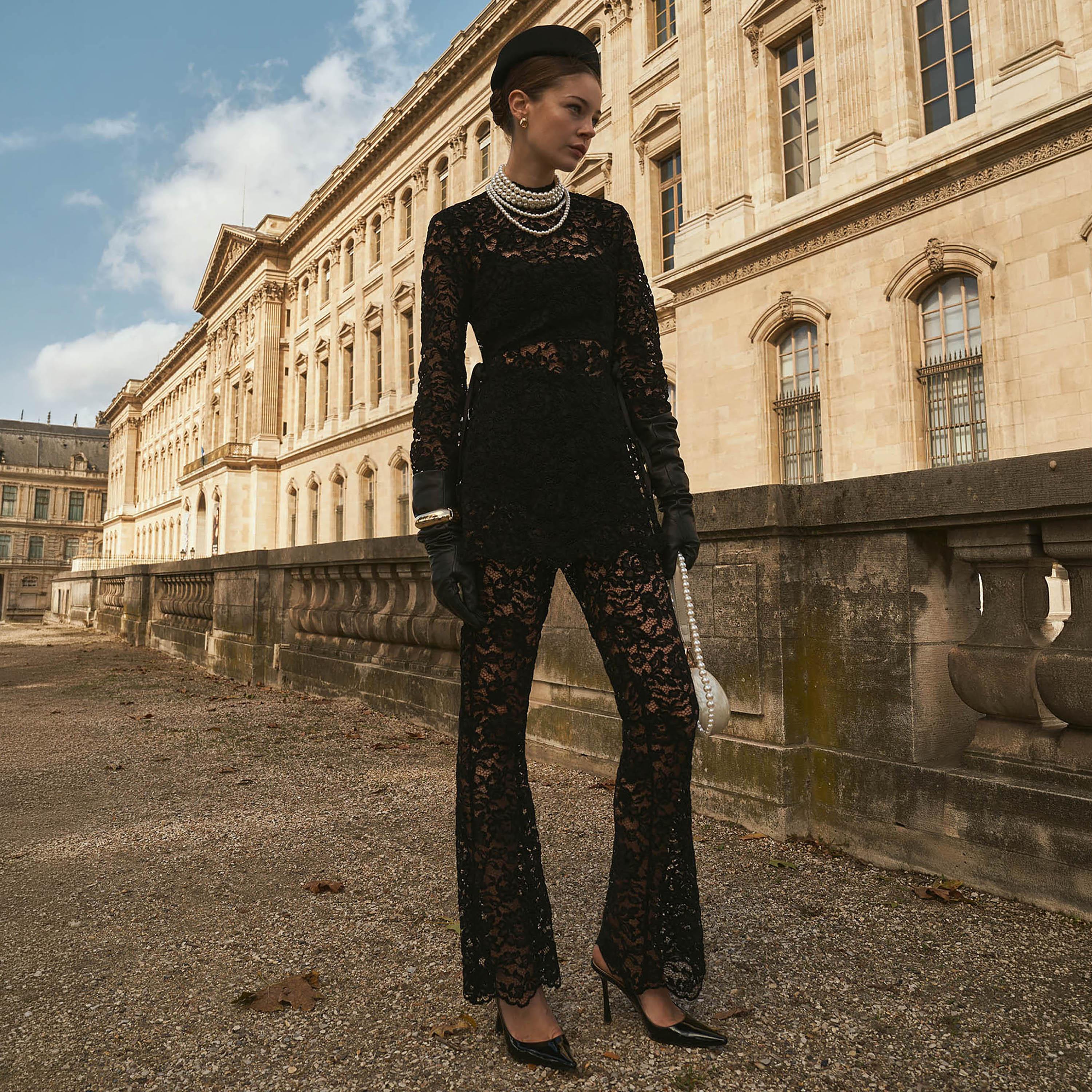 Lichi Floral Lace Bootcut Women's Evening Trousers-women-clothing-bottoms-trousers-image-3