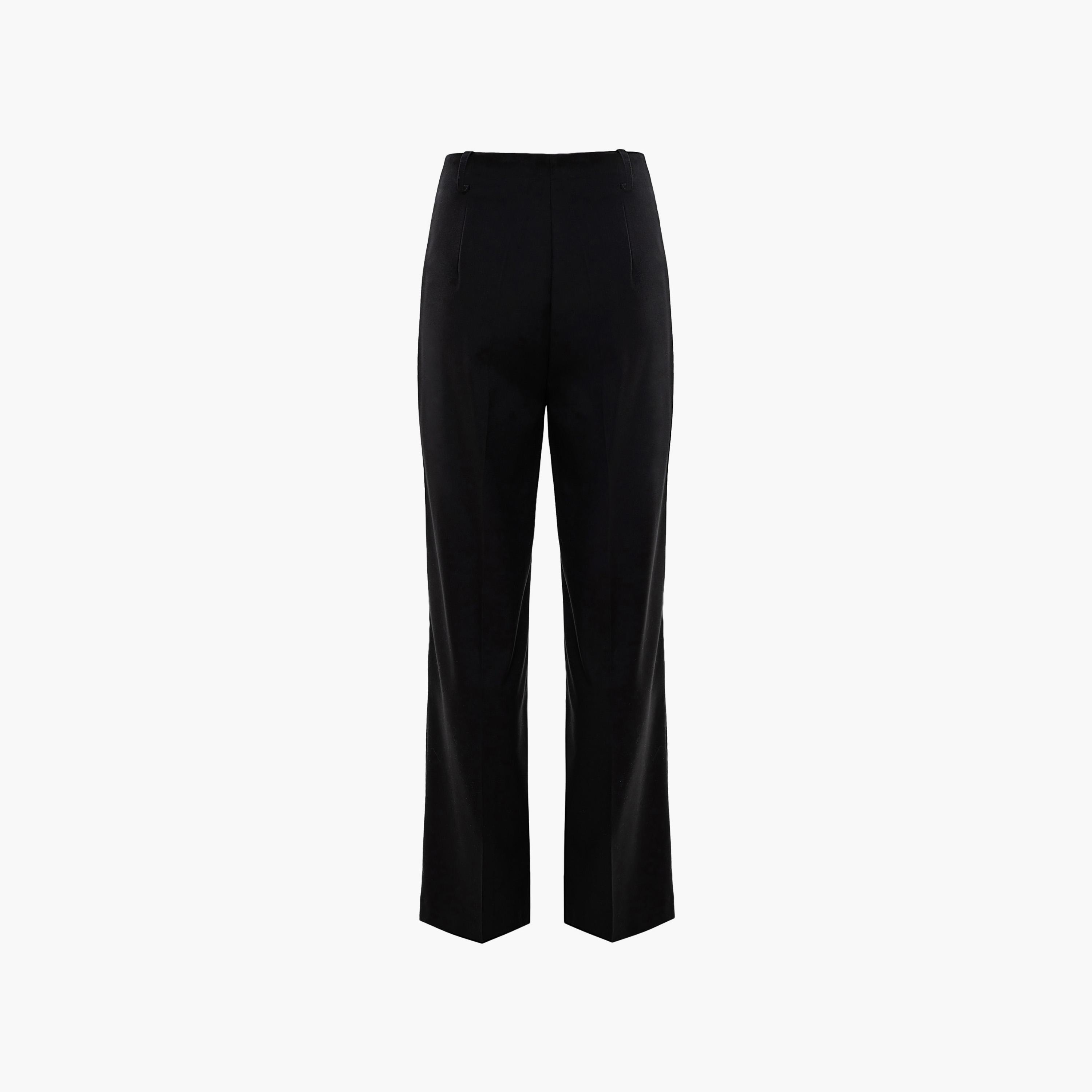 بنطلون مستقيم أسود للنساء من ليتشي-women-clothing-bottoms-trousers-image-6