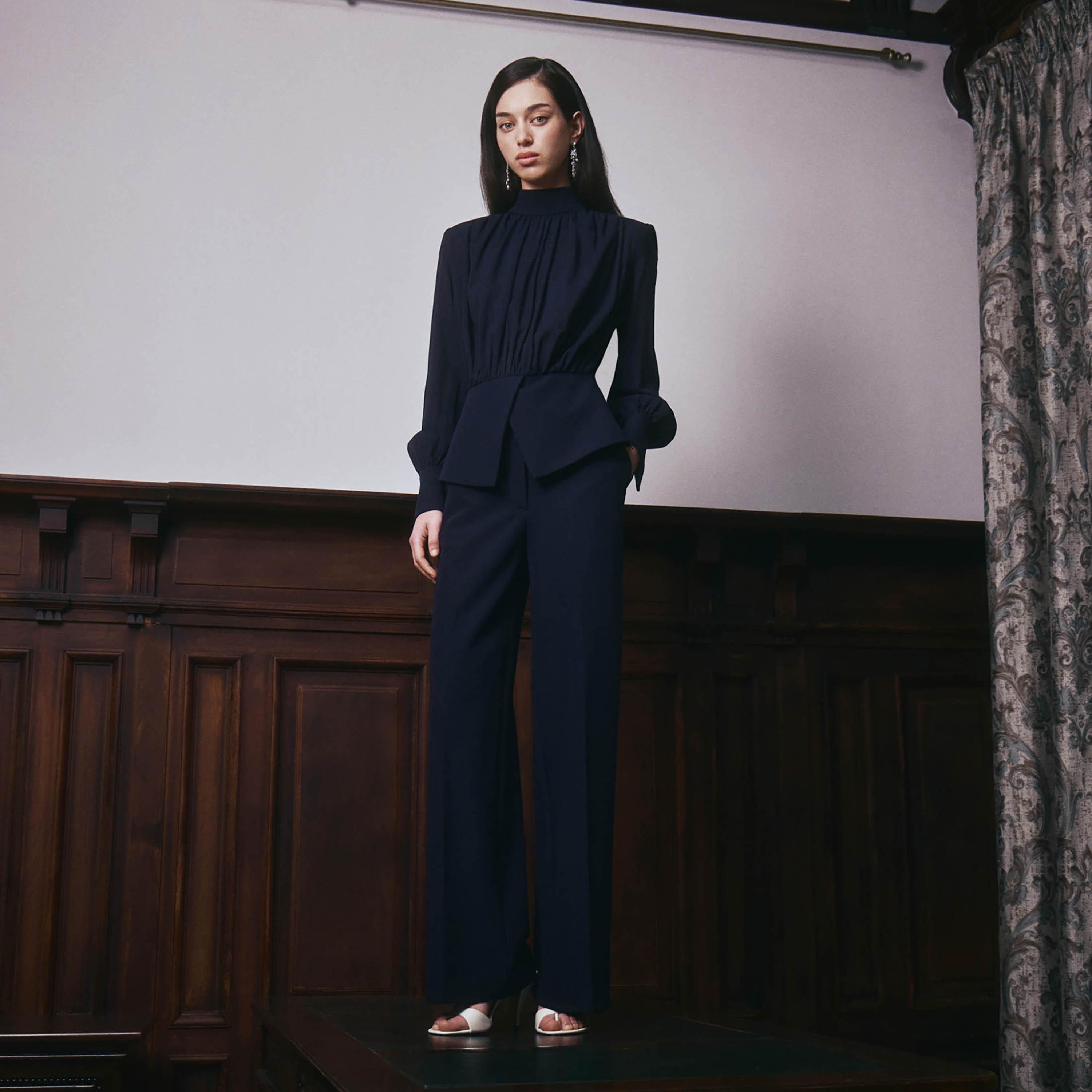 بنطال نسائي بقصة أرجل واسعة من ليتشي-women-clothing-bottoms-trousers-image-2