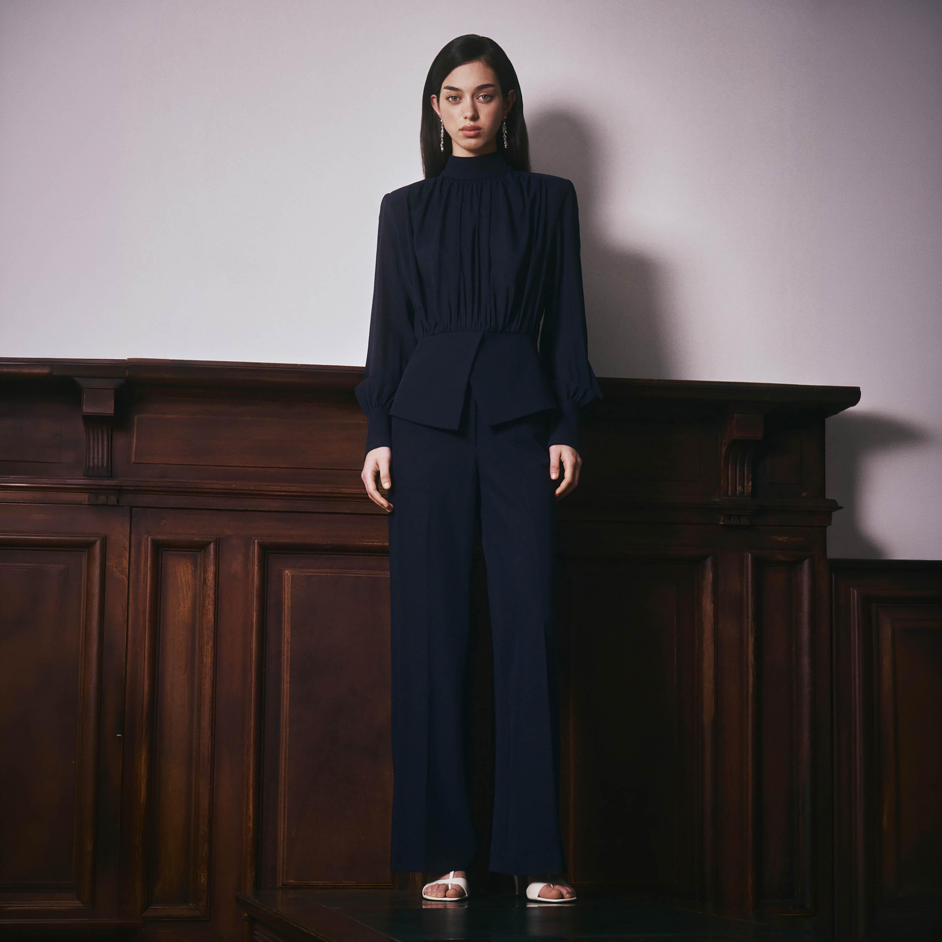 بنطال نسائي بقصة أرجل واسعة من ليتشي-women-clothing-bottoms-trousers-image-3