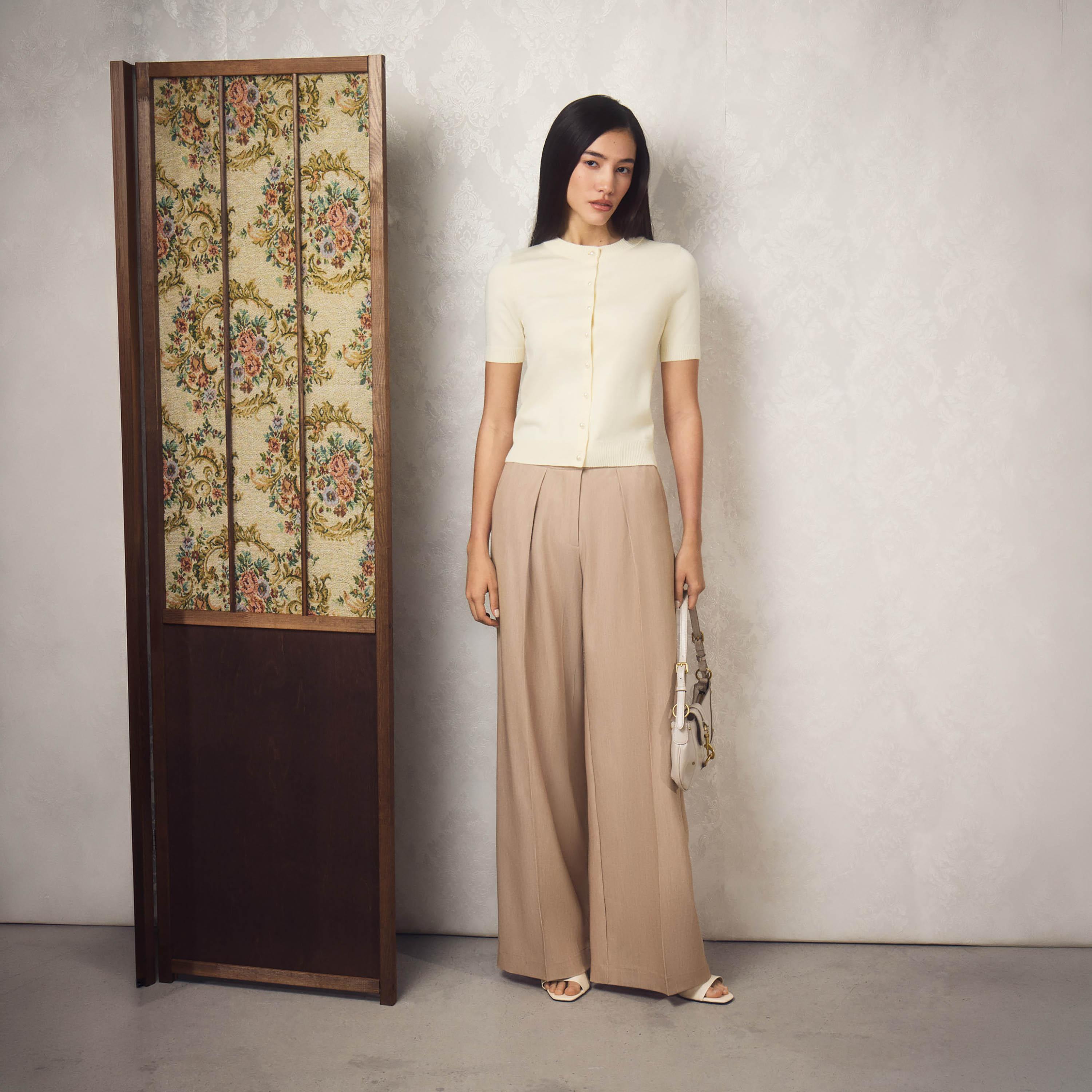 بنطال نسائي بقصة أرجل واسعة من ليتشي-women-clothing-bottoms-trousers-image-2